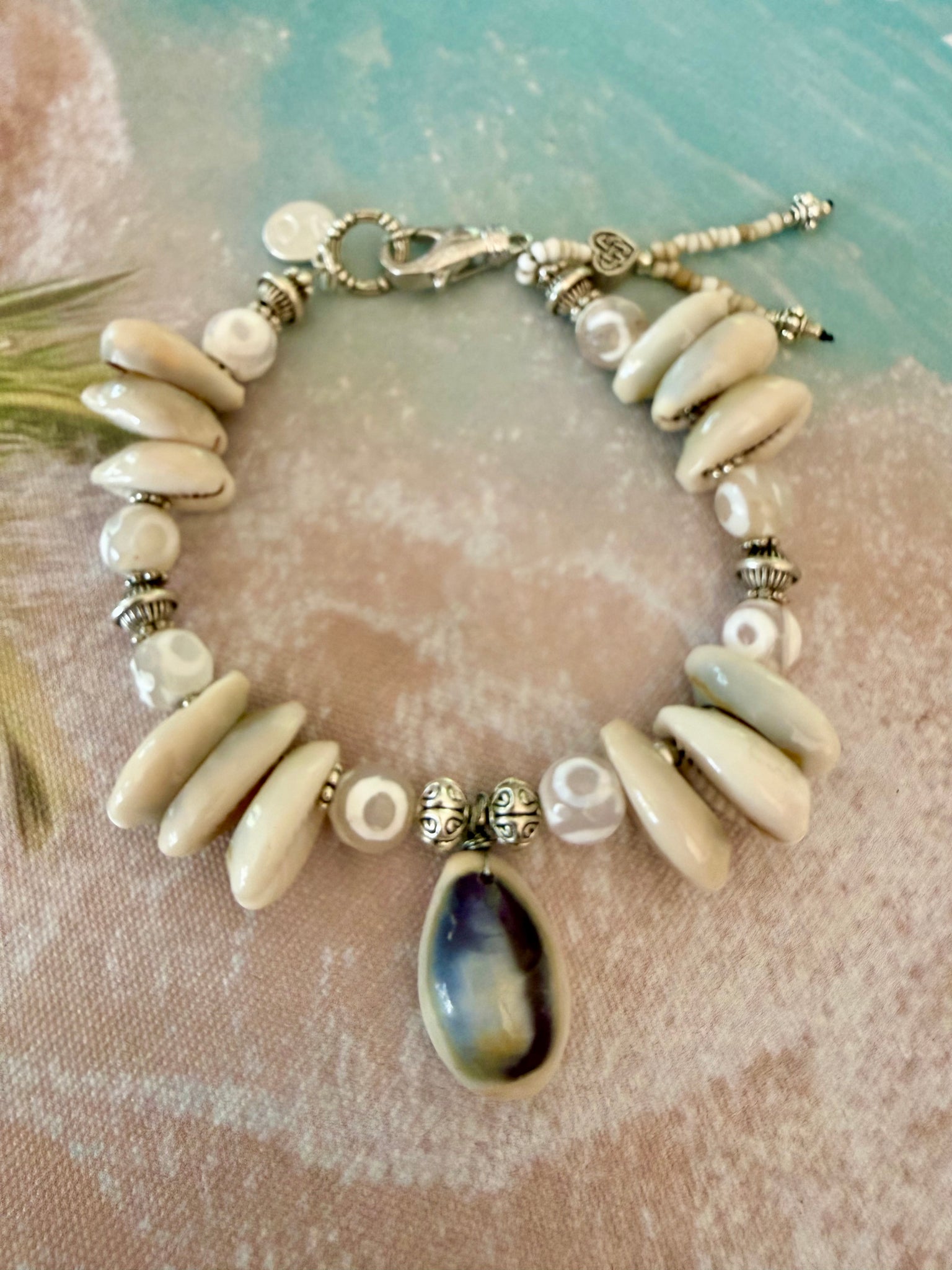 Cowrie Islander Stone Bracelet