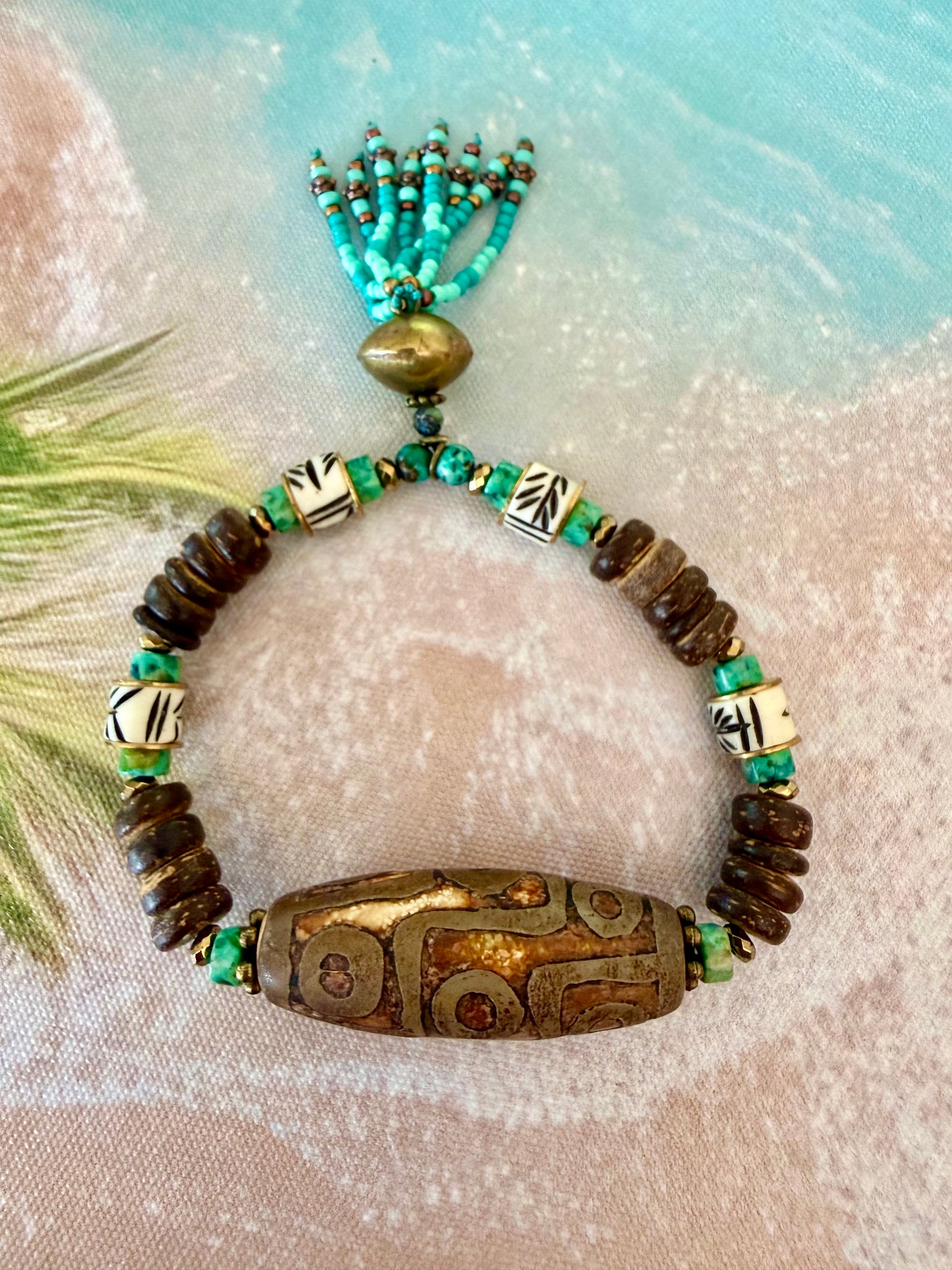 Tibetan Two Eye Stone Bracelet