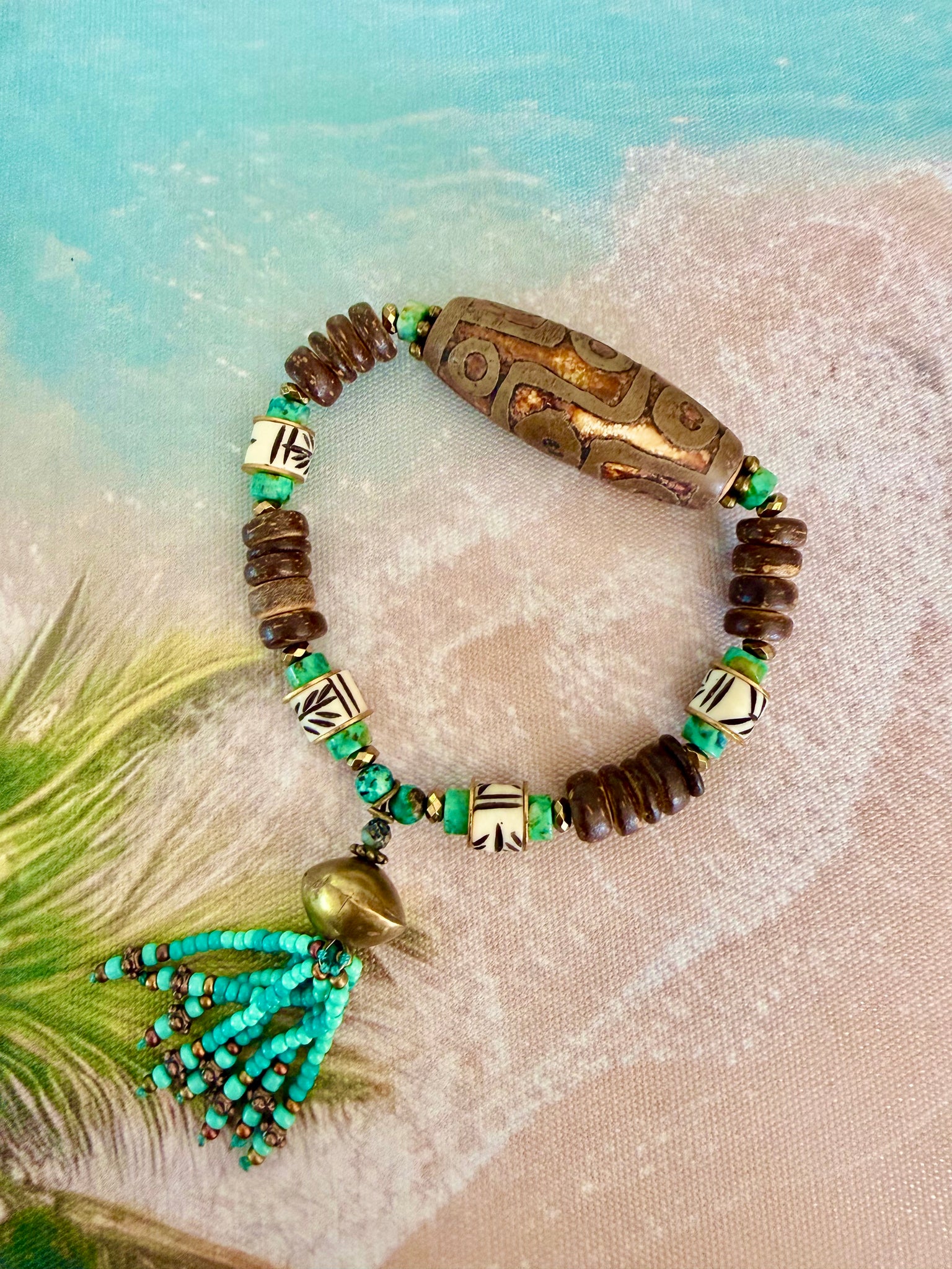 Tibetan Two Eye Stone Bracelet