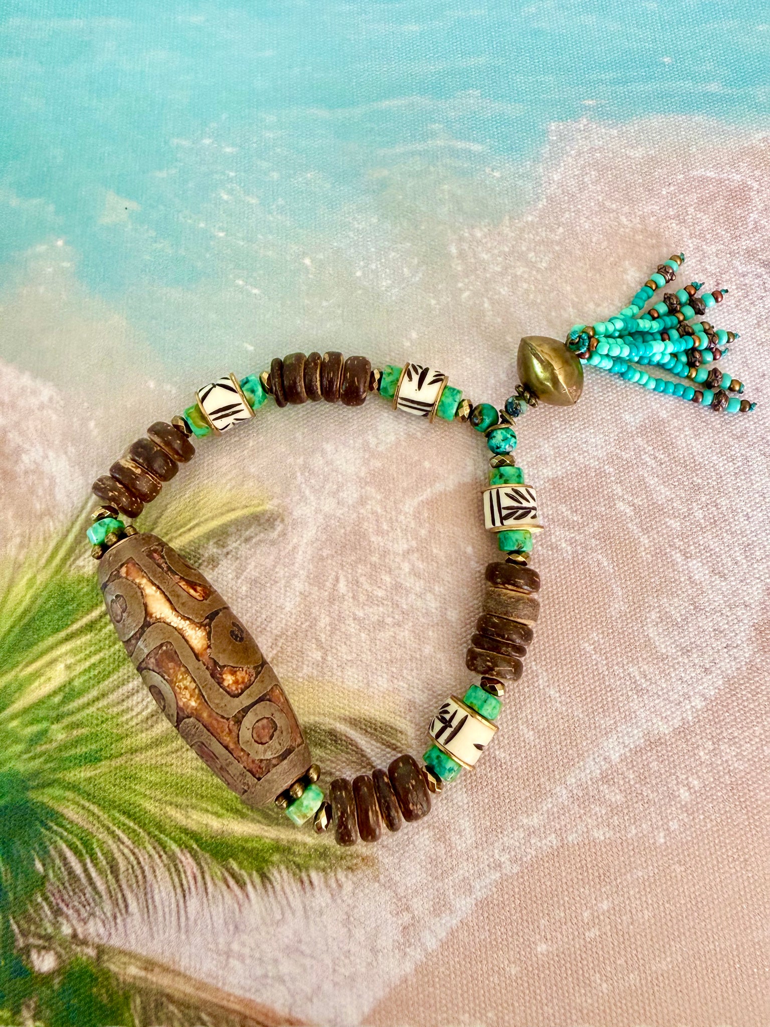 Tibetan Two Eye Stone Bracelet