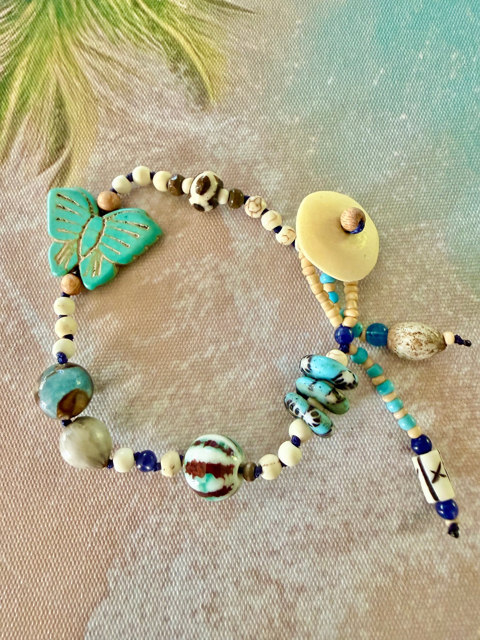 Butterfly Charm Boho Bracelet