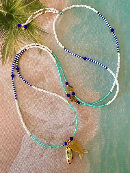 Coastal Charm Seed Bead Necklace