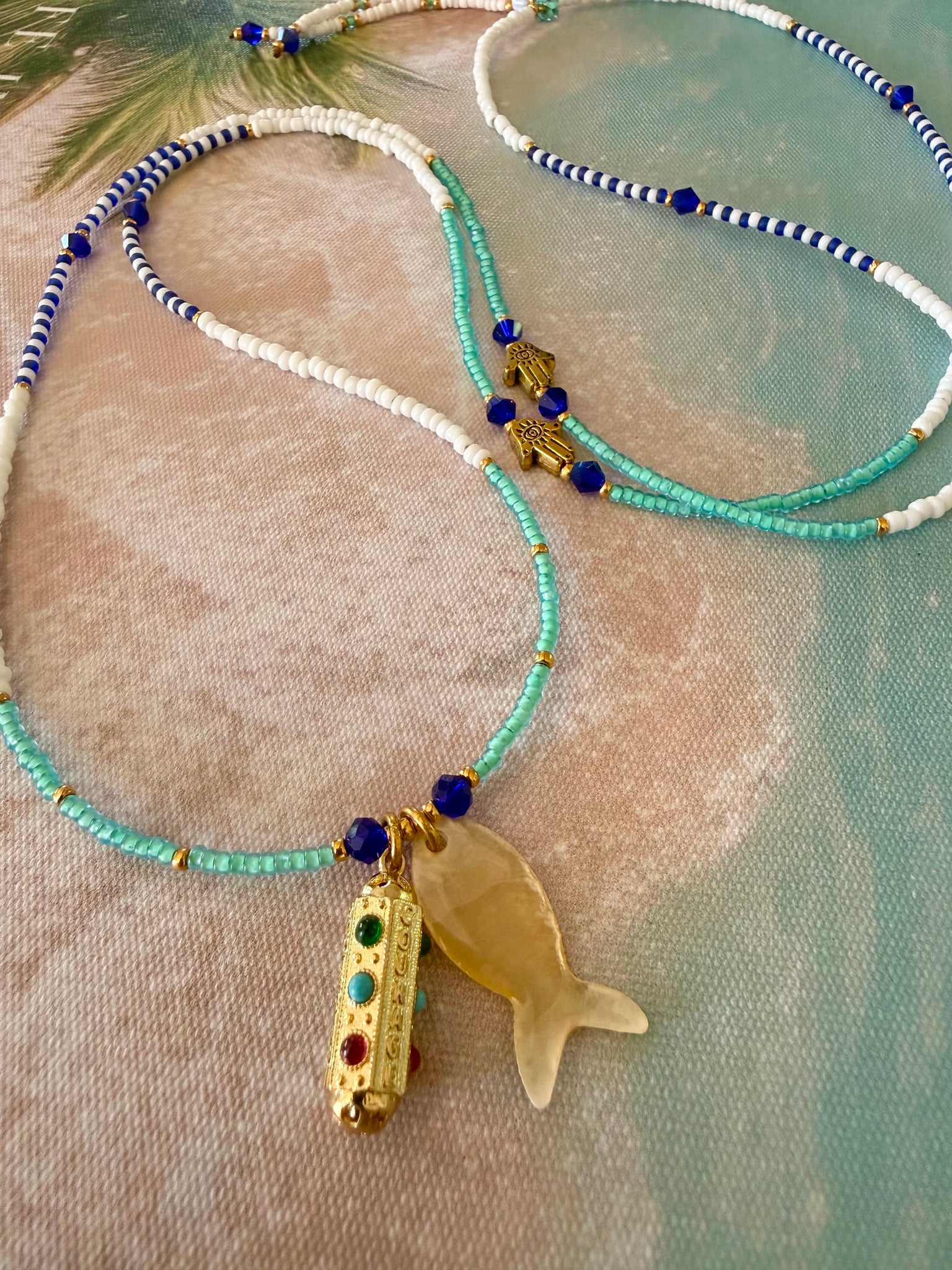 Coastal Charm Seed Bead Necklace