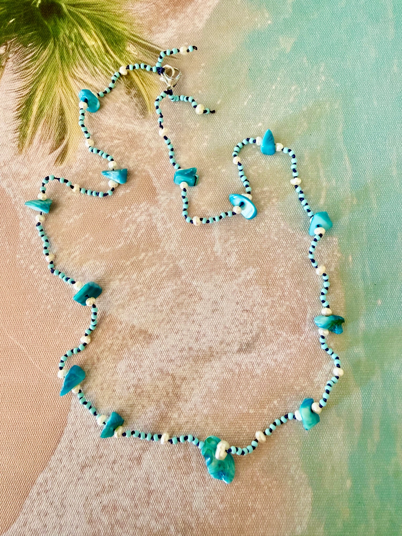 Ocean Breeze Knotted Turquoise Necklace
