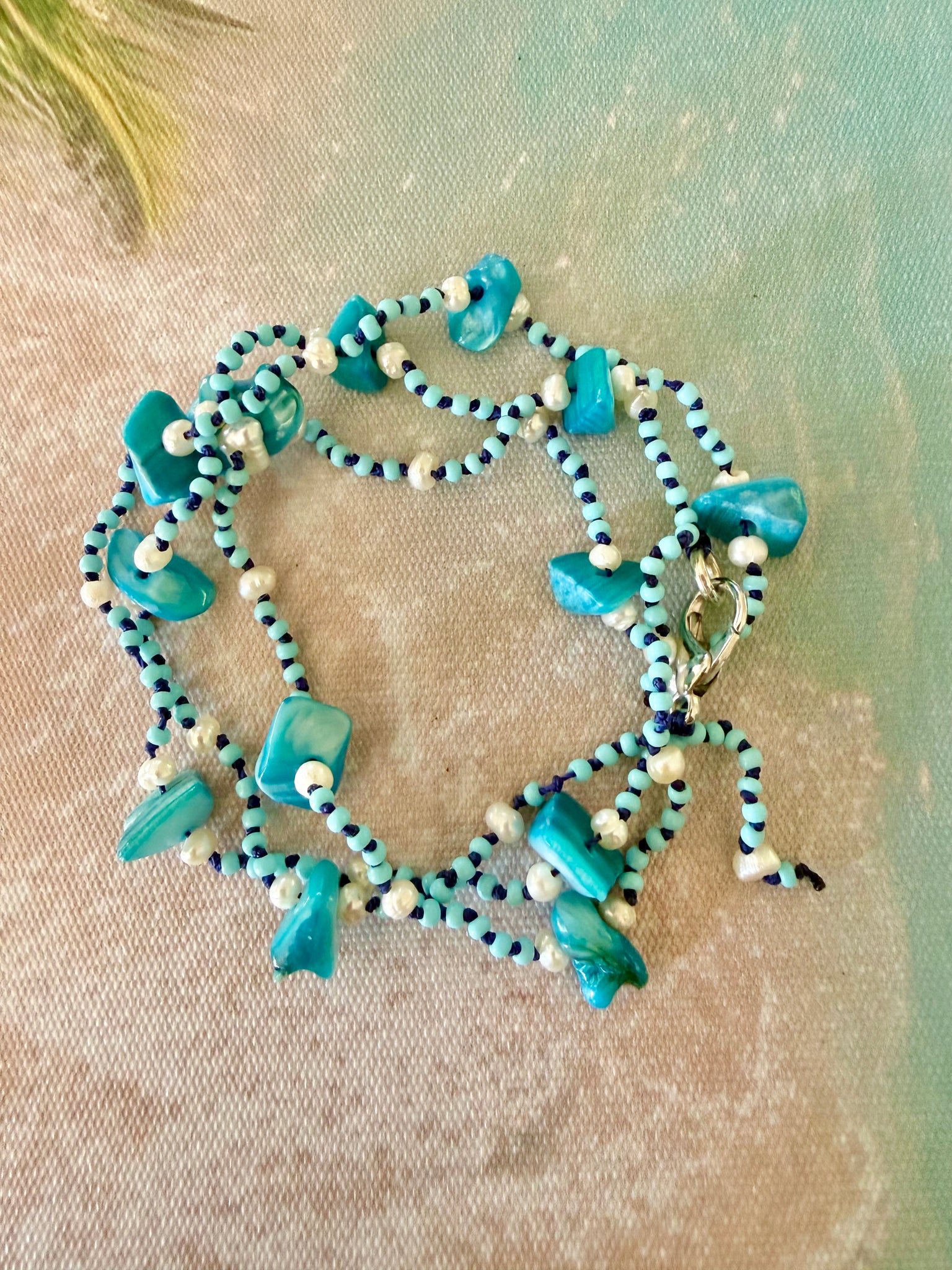 Ocean Breeze Knotted Turquoise Necklace