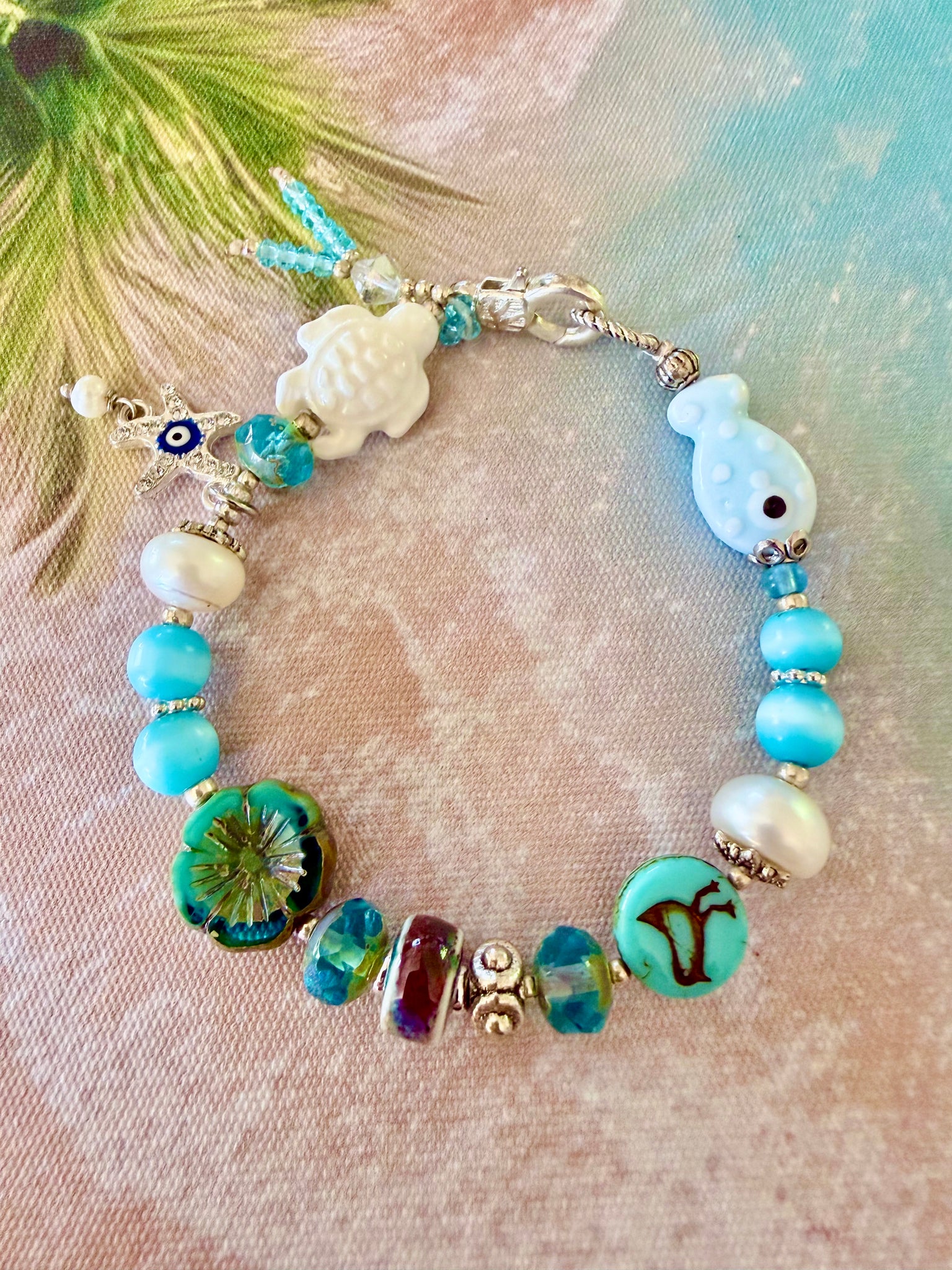 Coastal Ocean Charm Treasure Seaside Bracelet