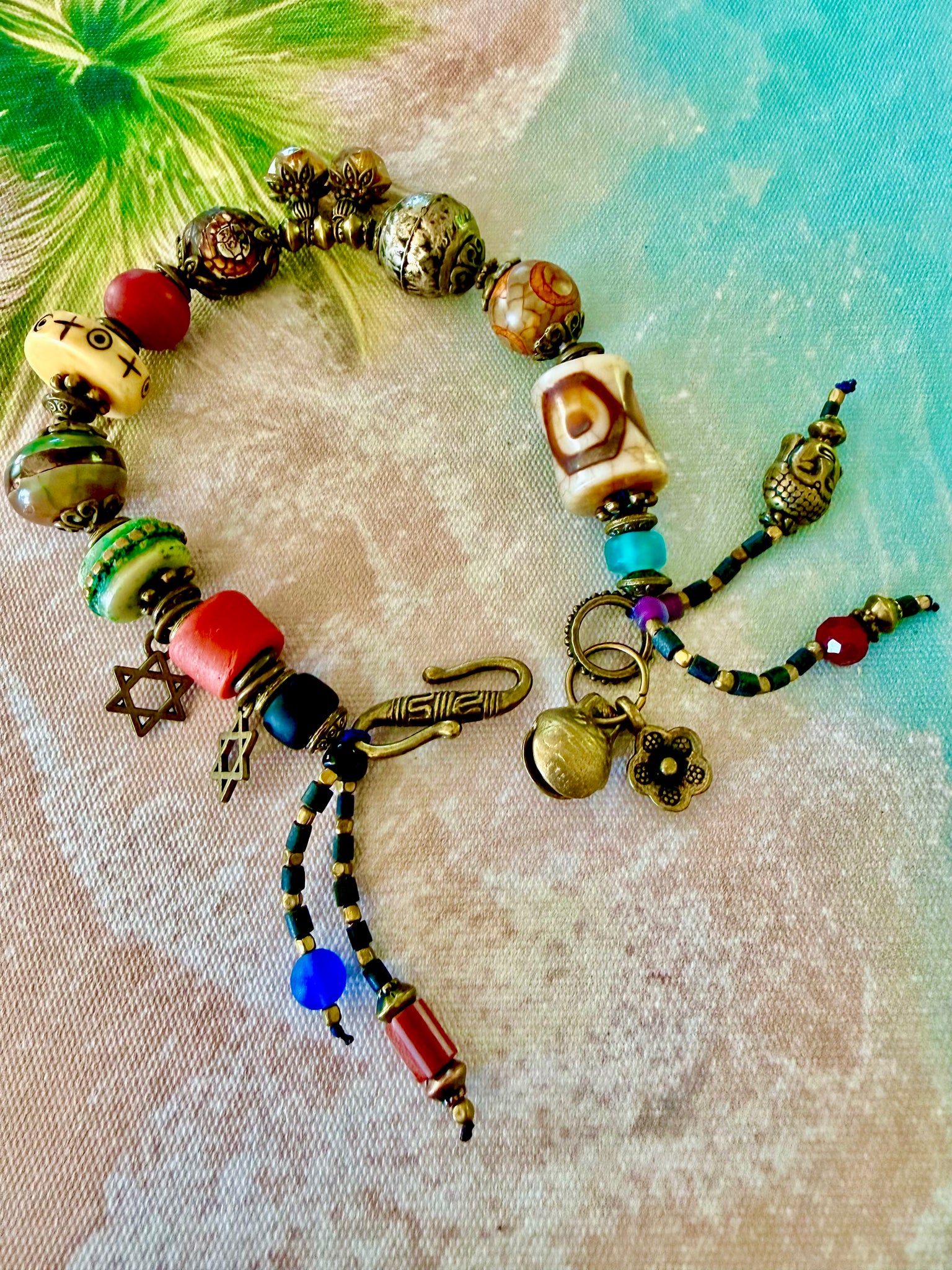 Tibetan Tribal Dzi Stone Bracelet