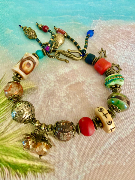 Tibetan Tribal Dzi Stone Bracelet