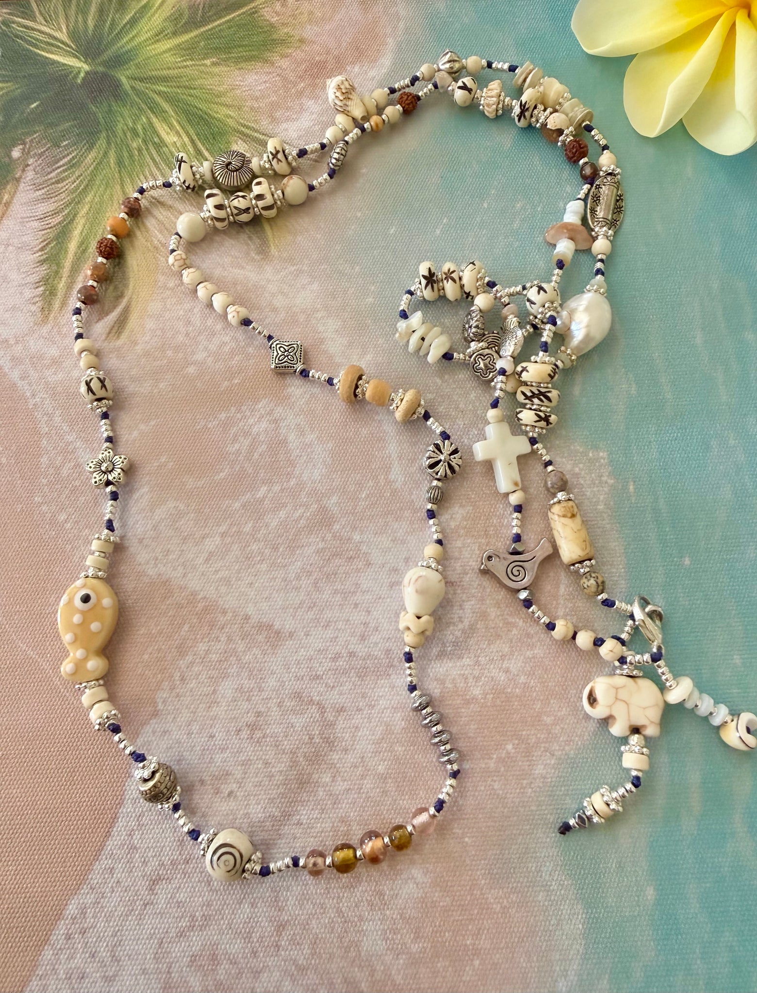 Island Nomad Knotted Seed Bead Necklace