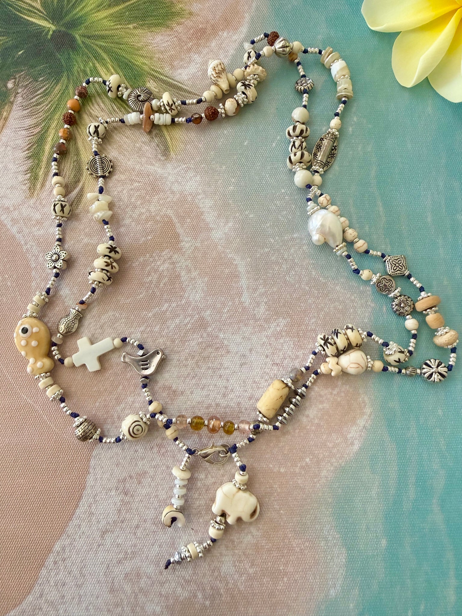 Island Nomad Knotted Seed Bead Necklace