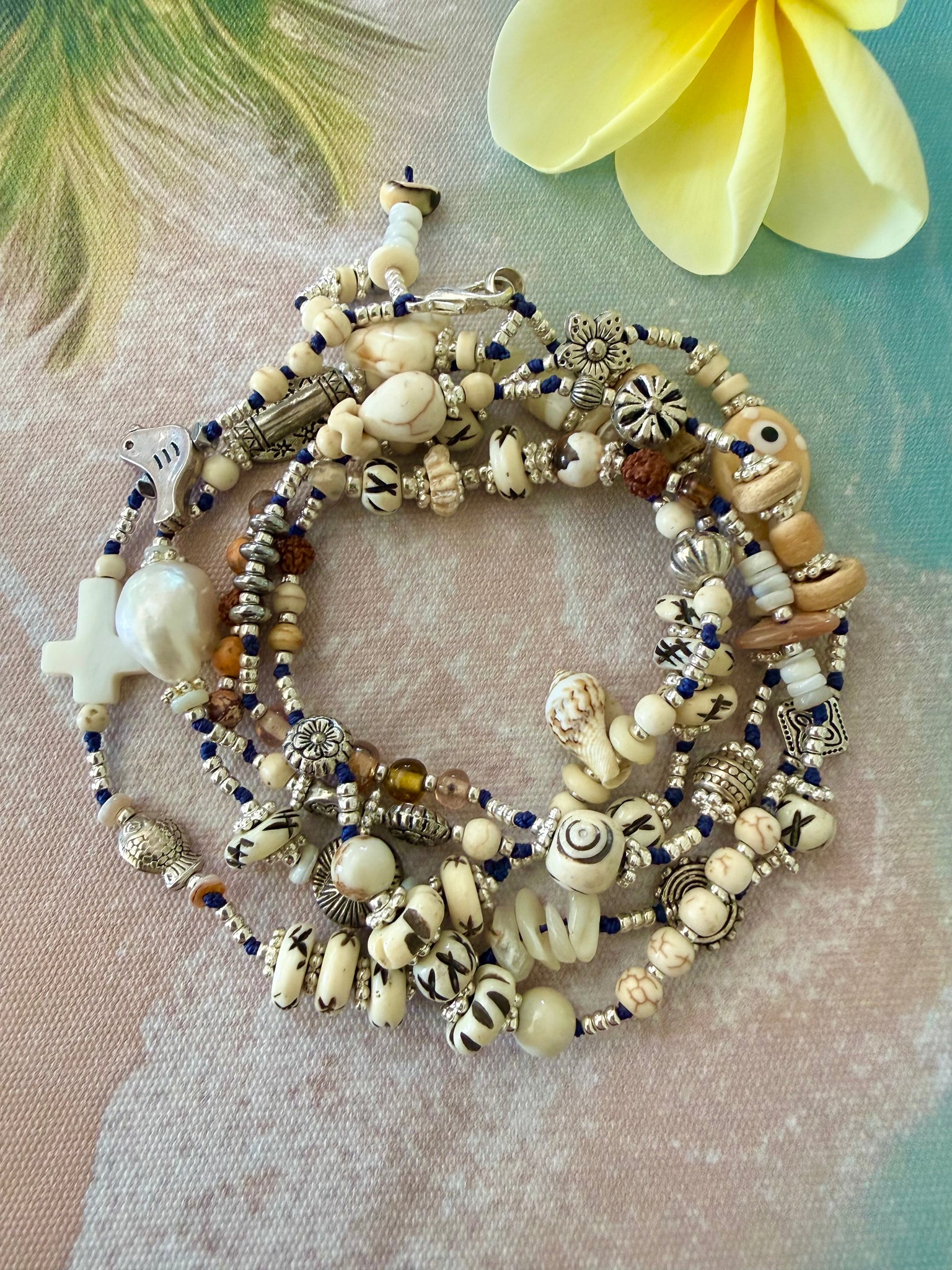 Island Nomad Knotted Seed Bead Necklace