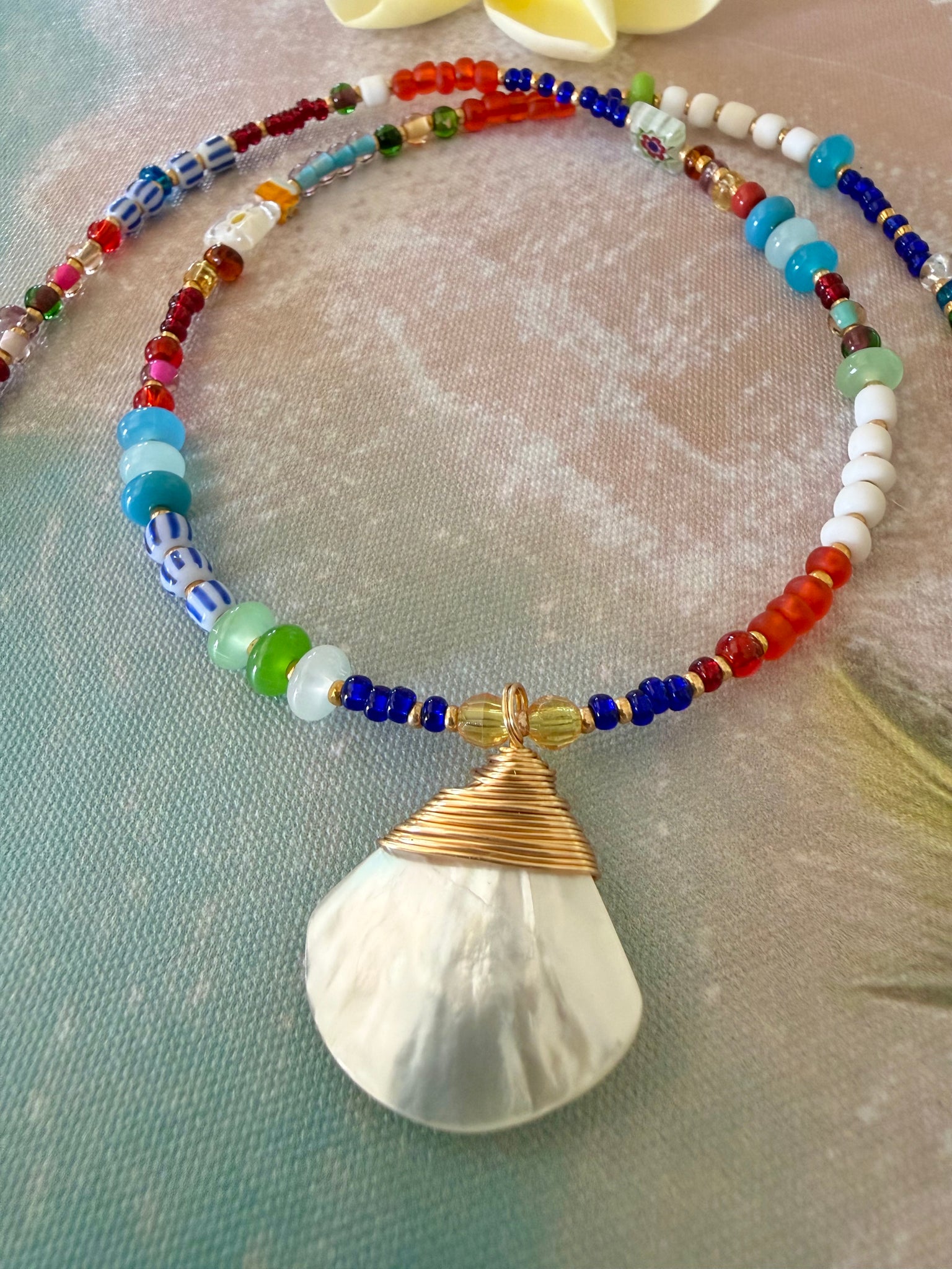 Rainbow Tide Shell Necklace