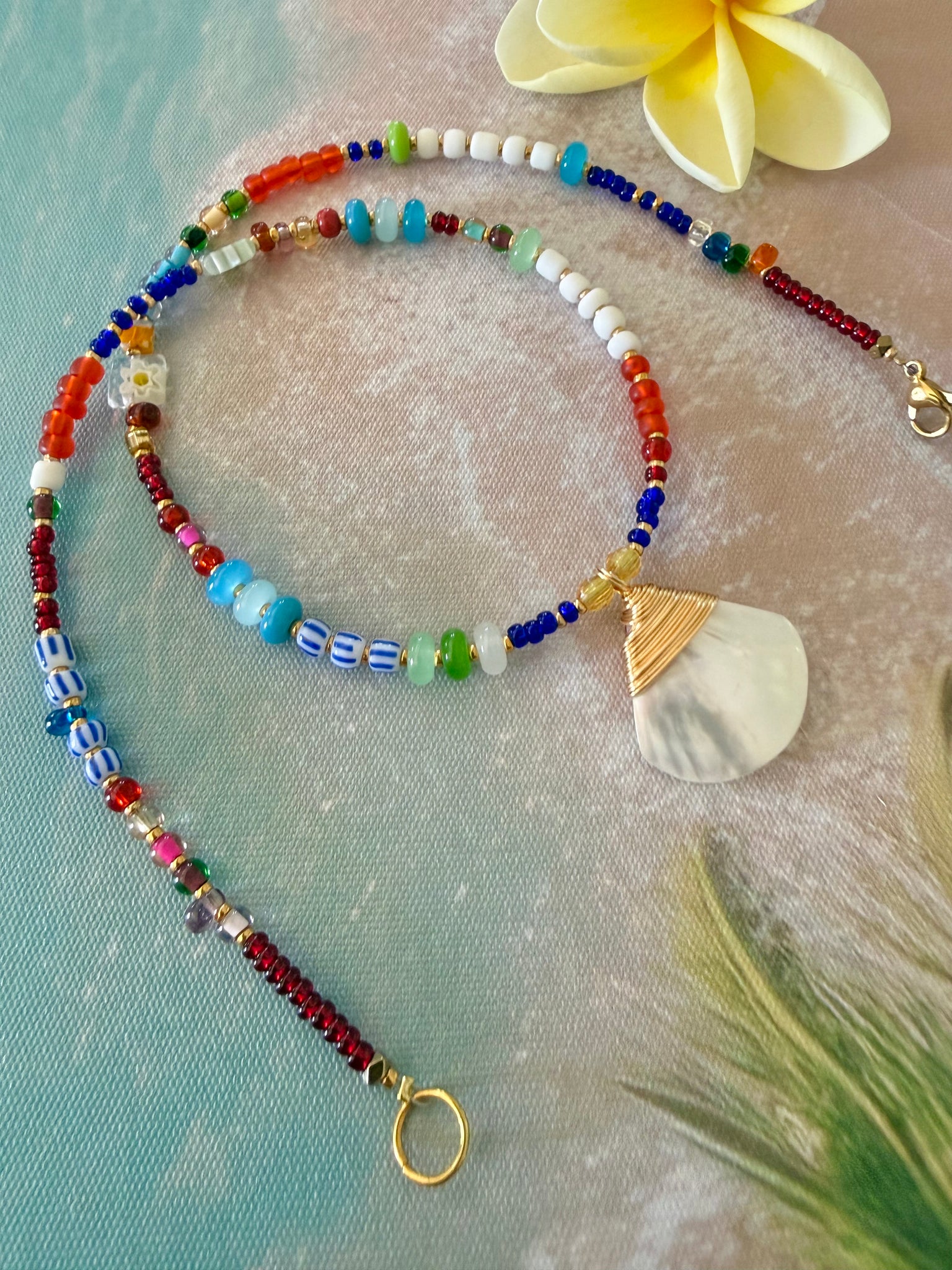 Rainbow Tide Shell Necklace