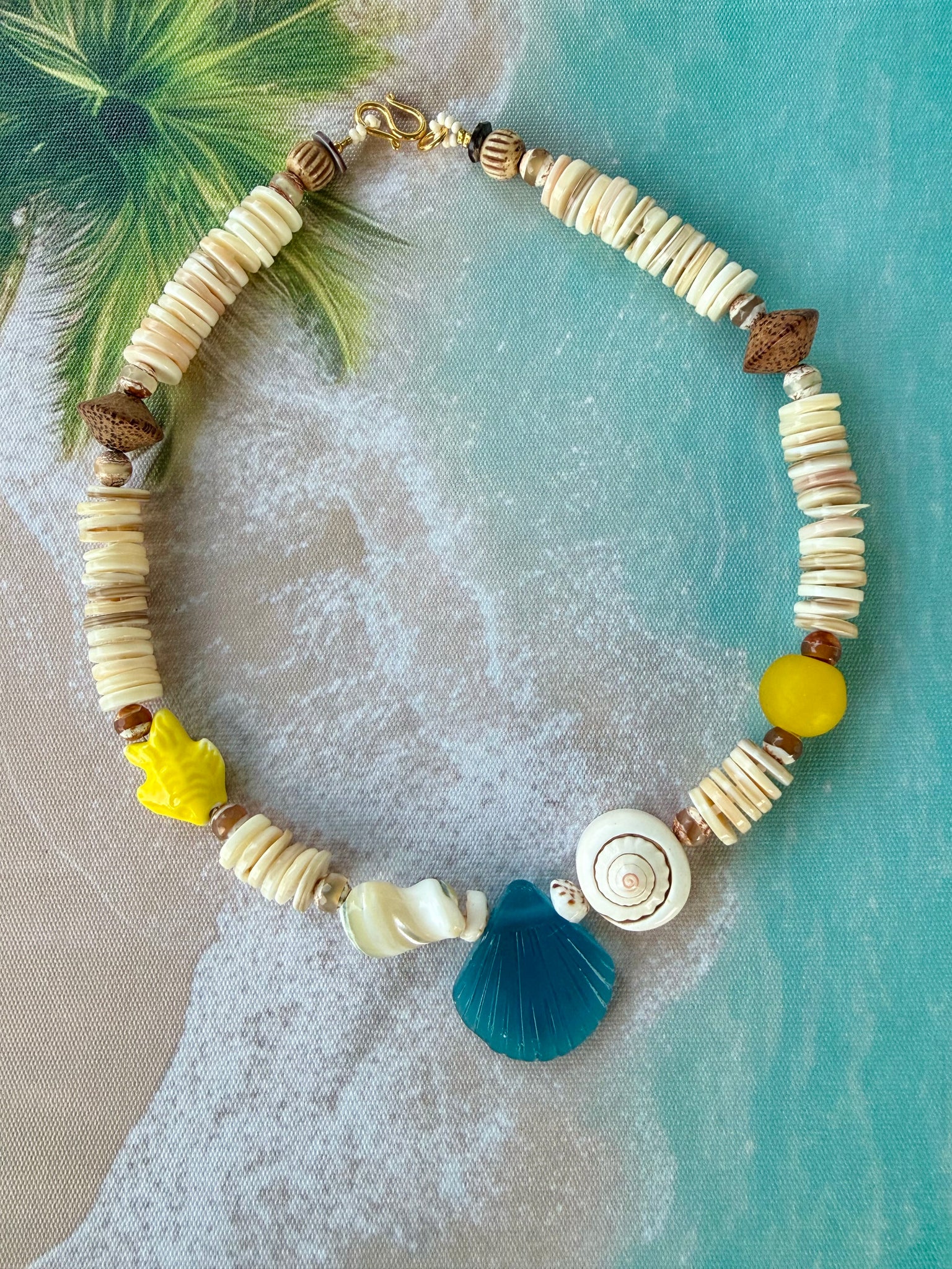 Mauritius Beach Shell Beaded Necklace