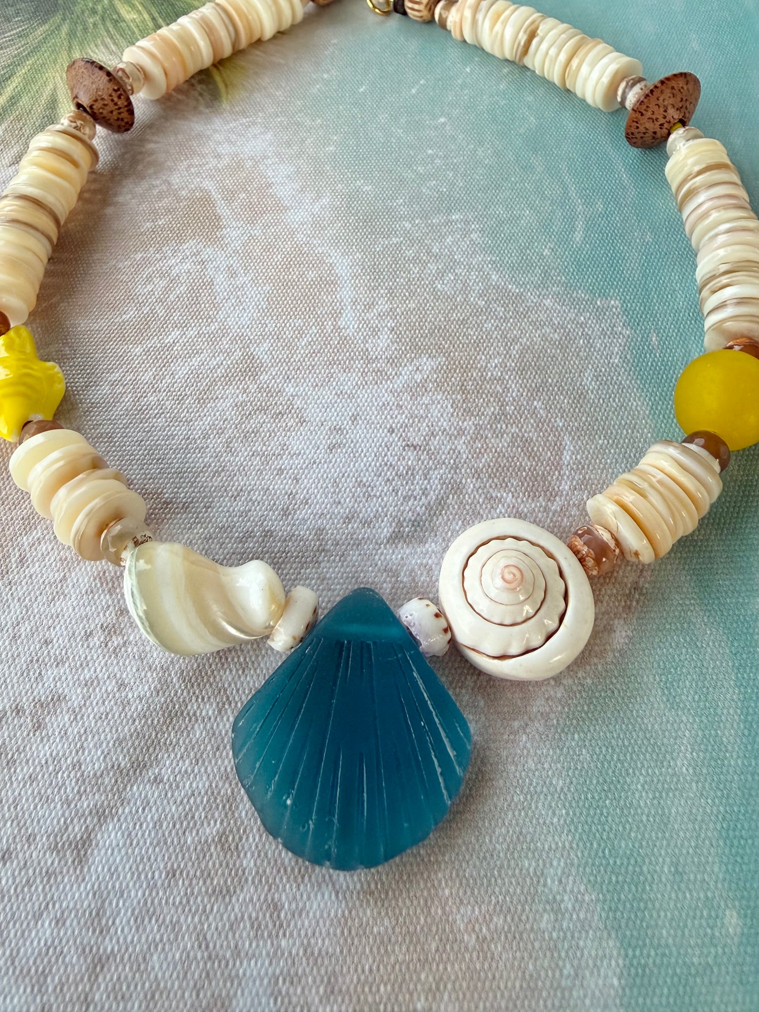 Mauritius Beach Shell Beaded Necklace