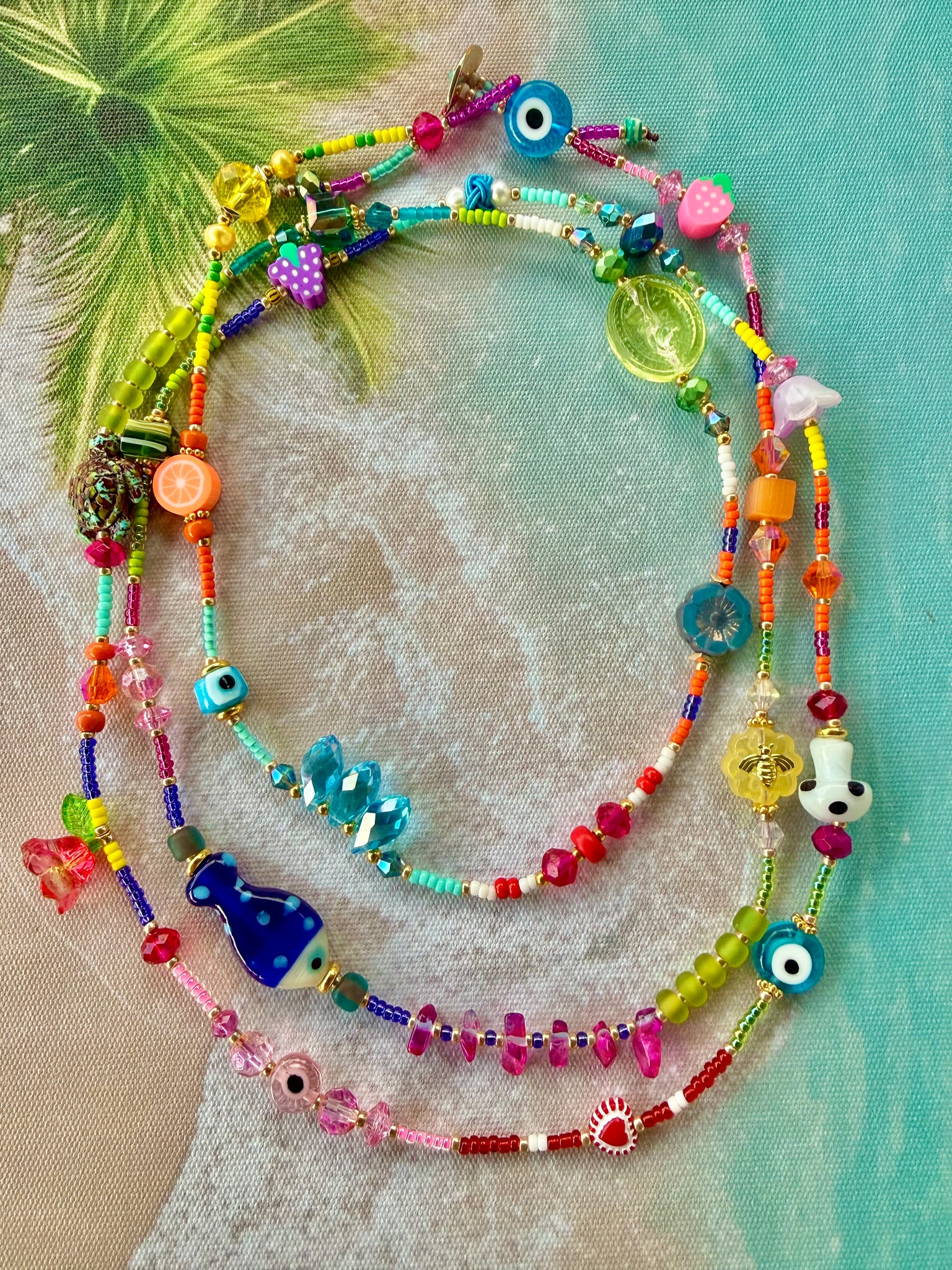 Gypsy Soul Multi Evil Eye Charm Wrap  Bracelet (1)