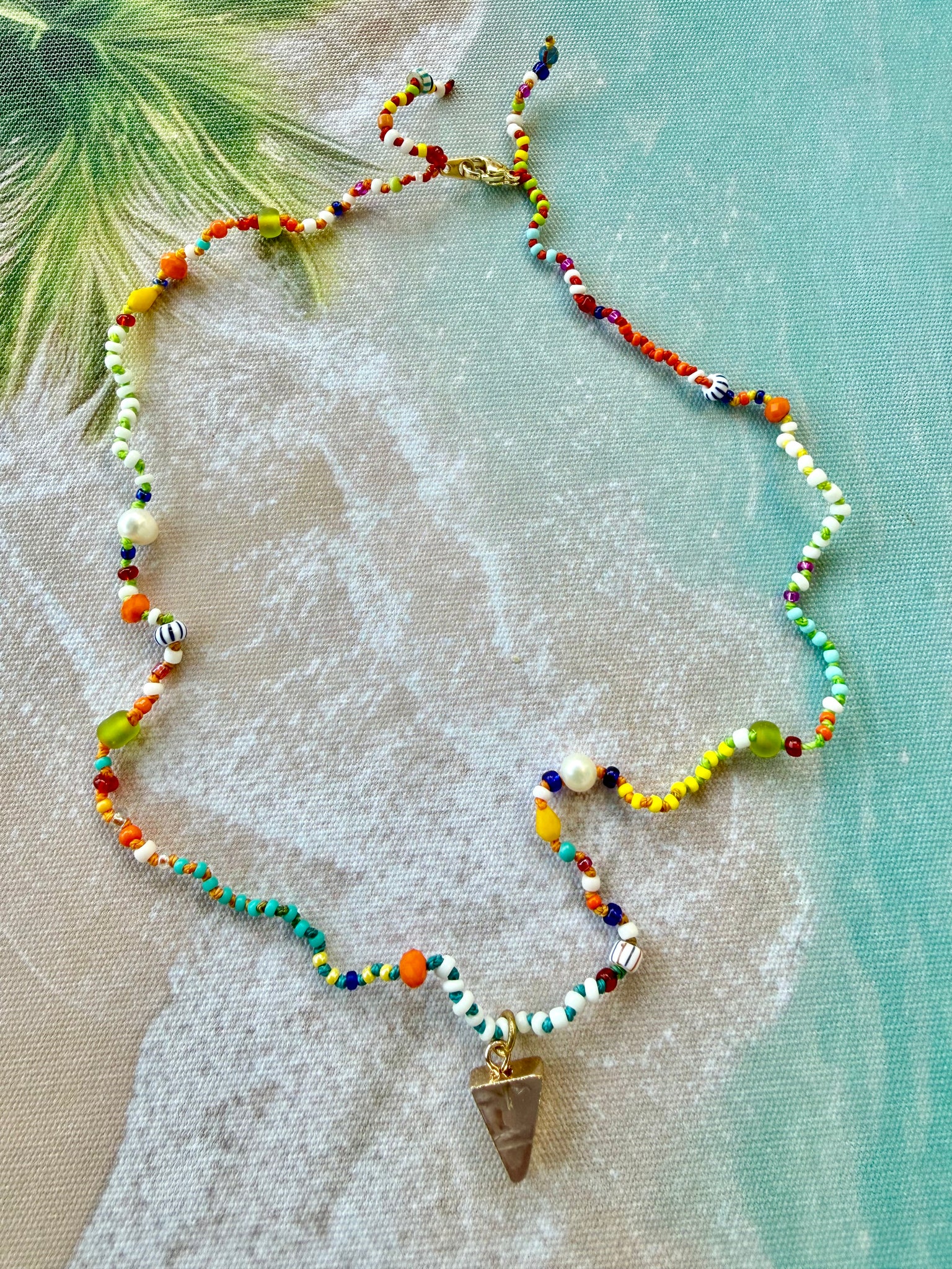 Seed Bead Knotted Necklace
