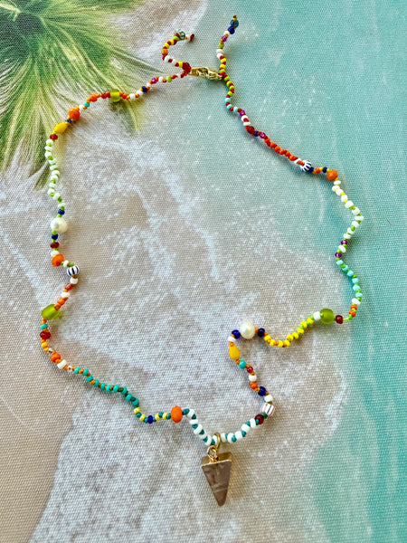 Seed Bead Knotted Necklace