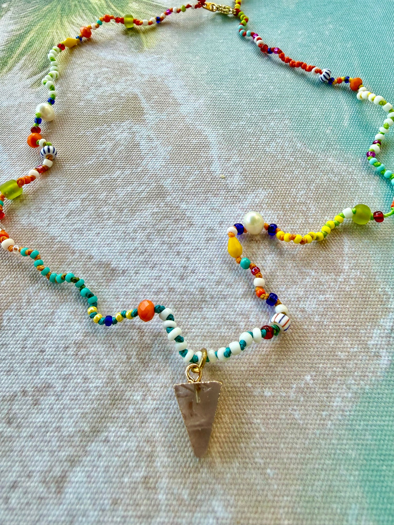 Seed Bead Knotted Necklace