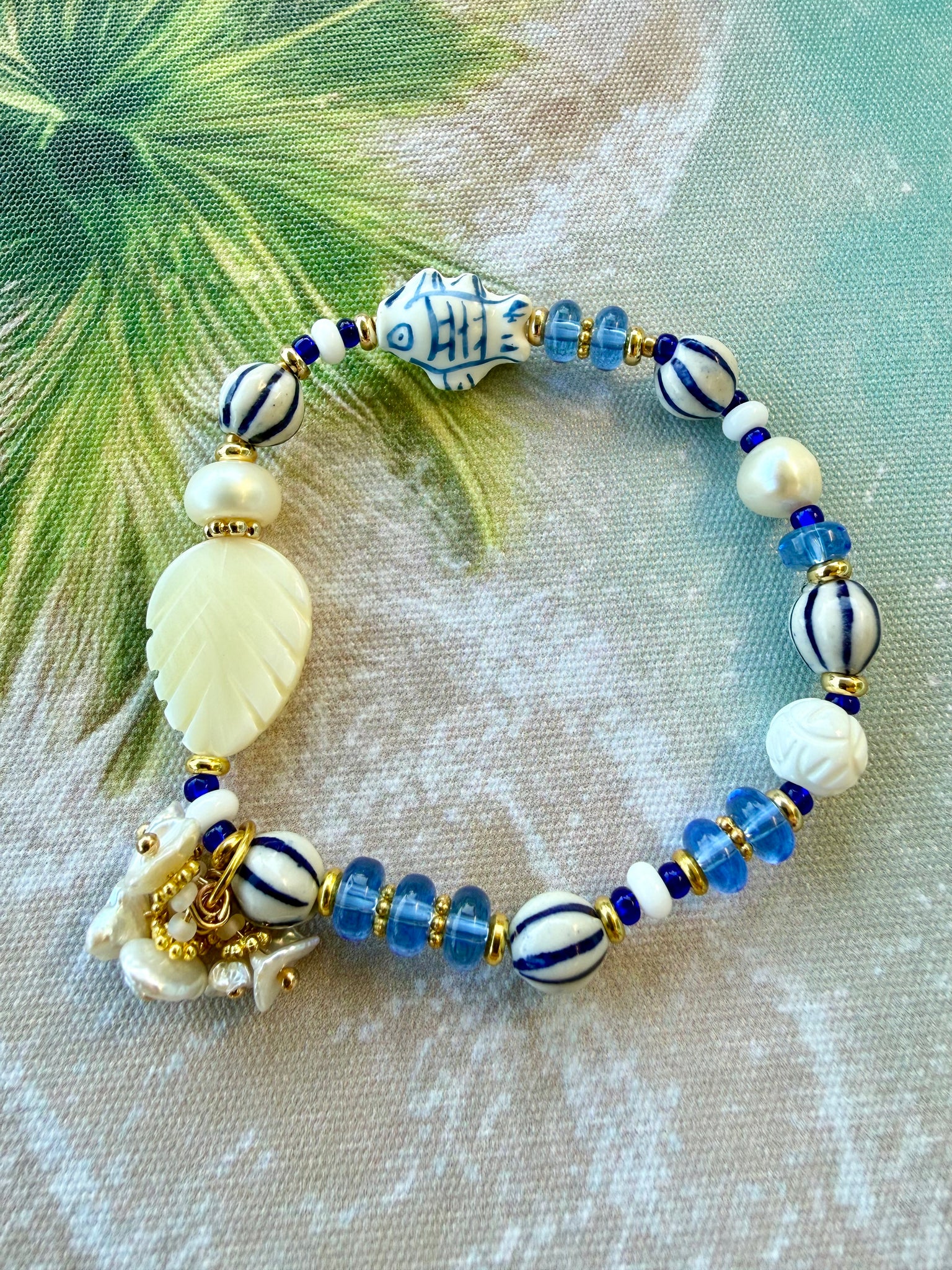 Ocean Blues Shell Bracelet