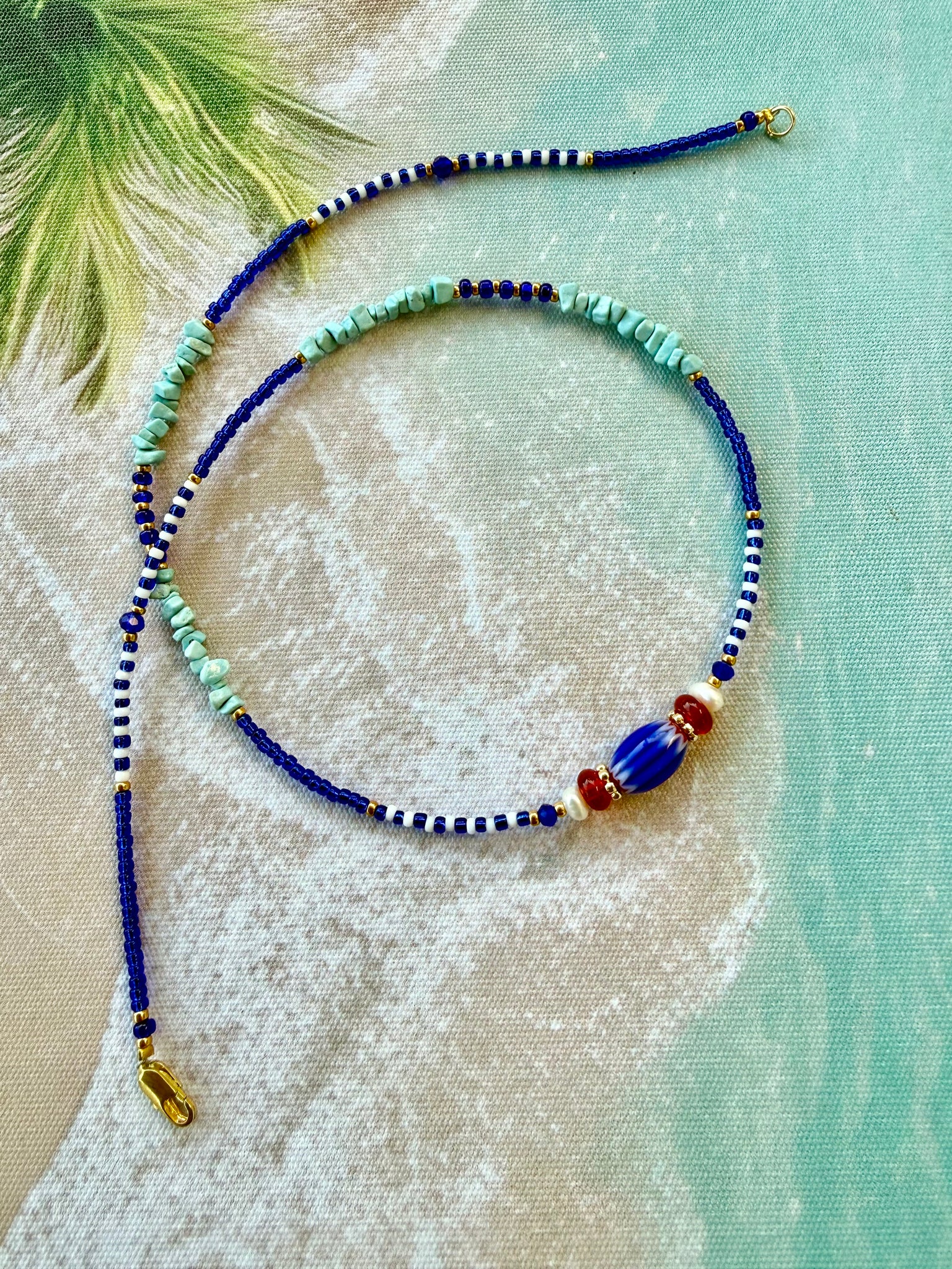 Greek Islander Seed Bead Necklace