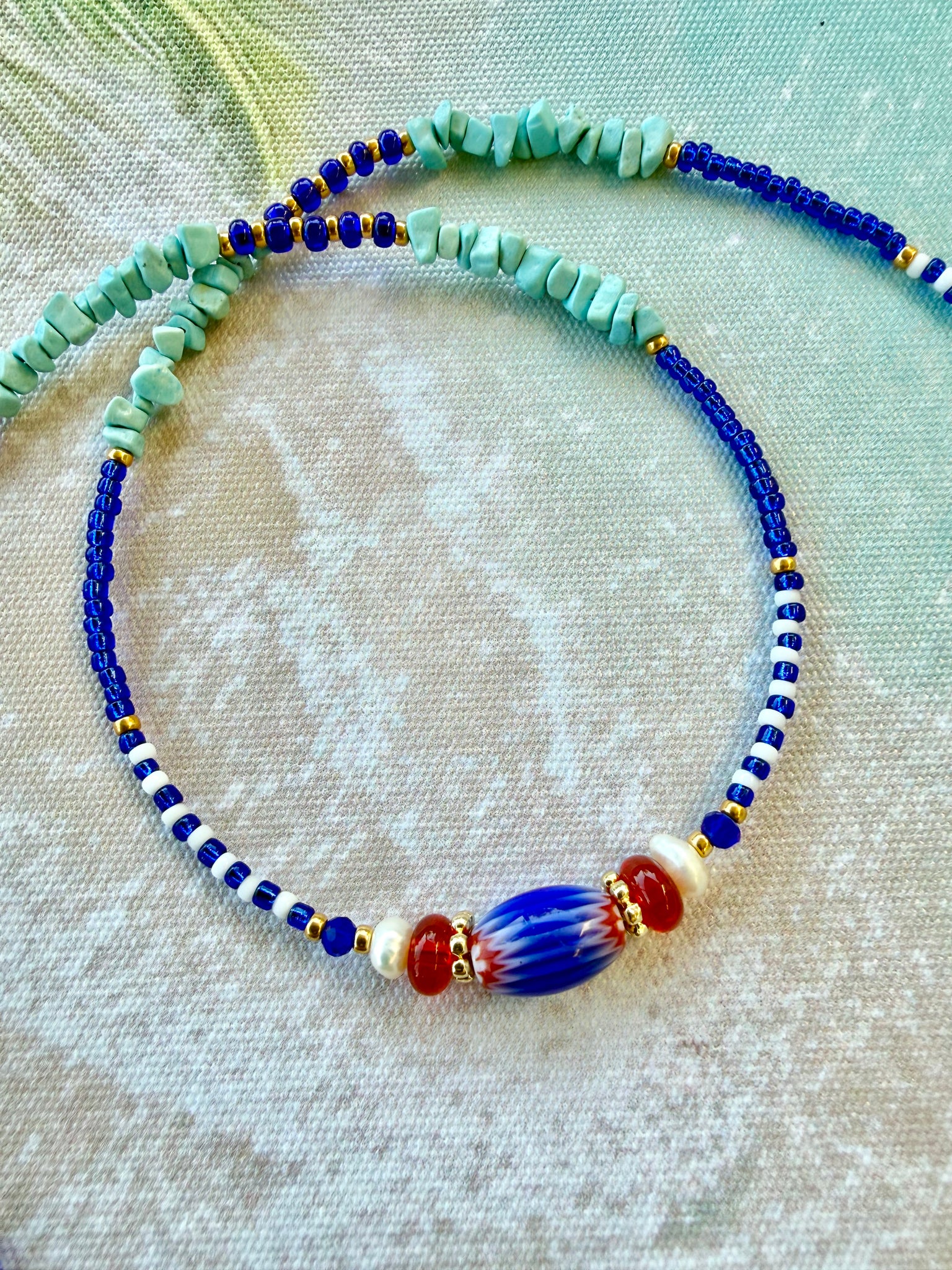 Greek Islander Seed Bead Necklace