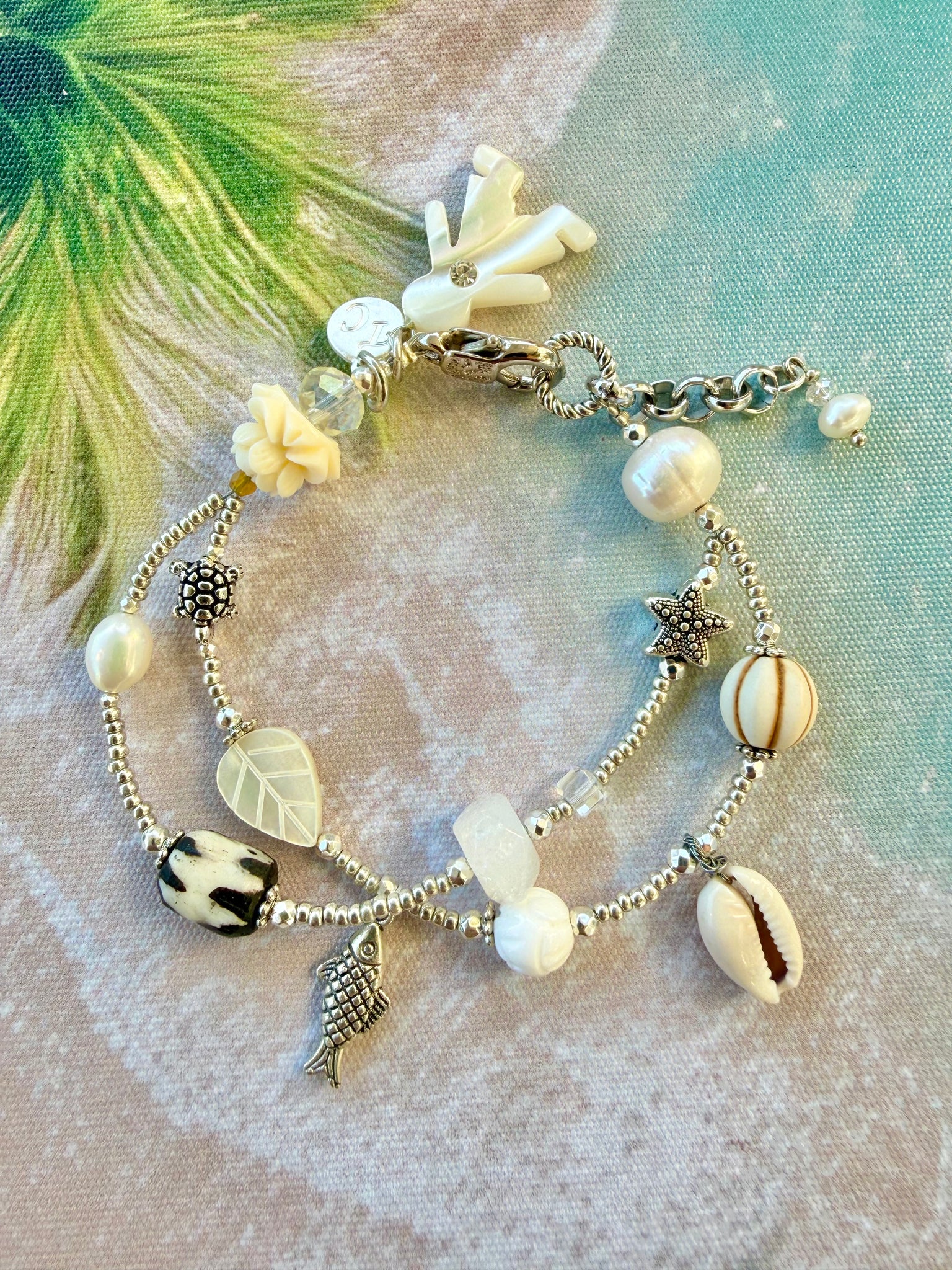 Island Shell Treasure Silver Bracelet