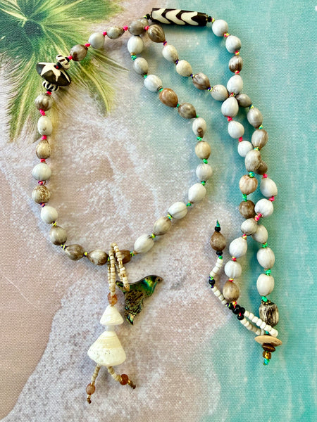 Earth & Ocean Seed Pod Tribal Necklace