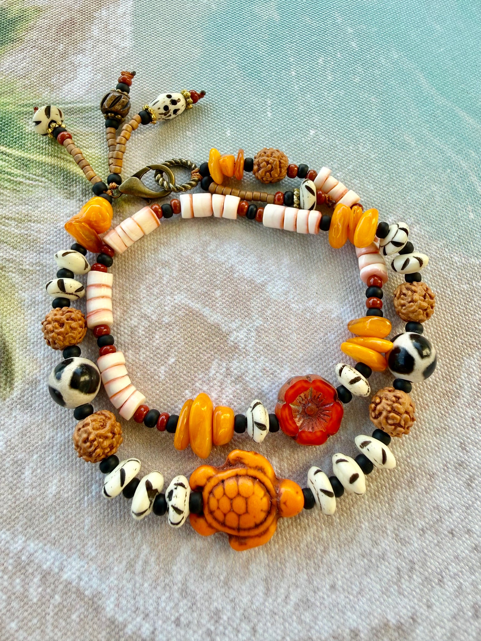 Boho Turtle Wrap Bracelet