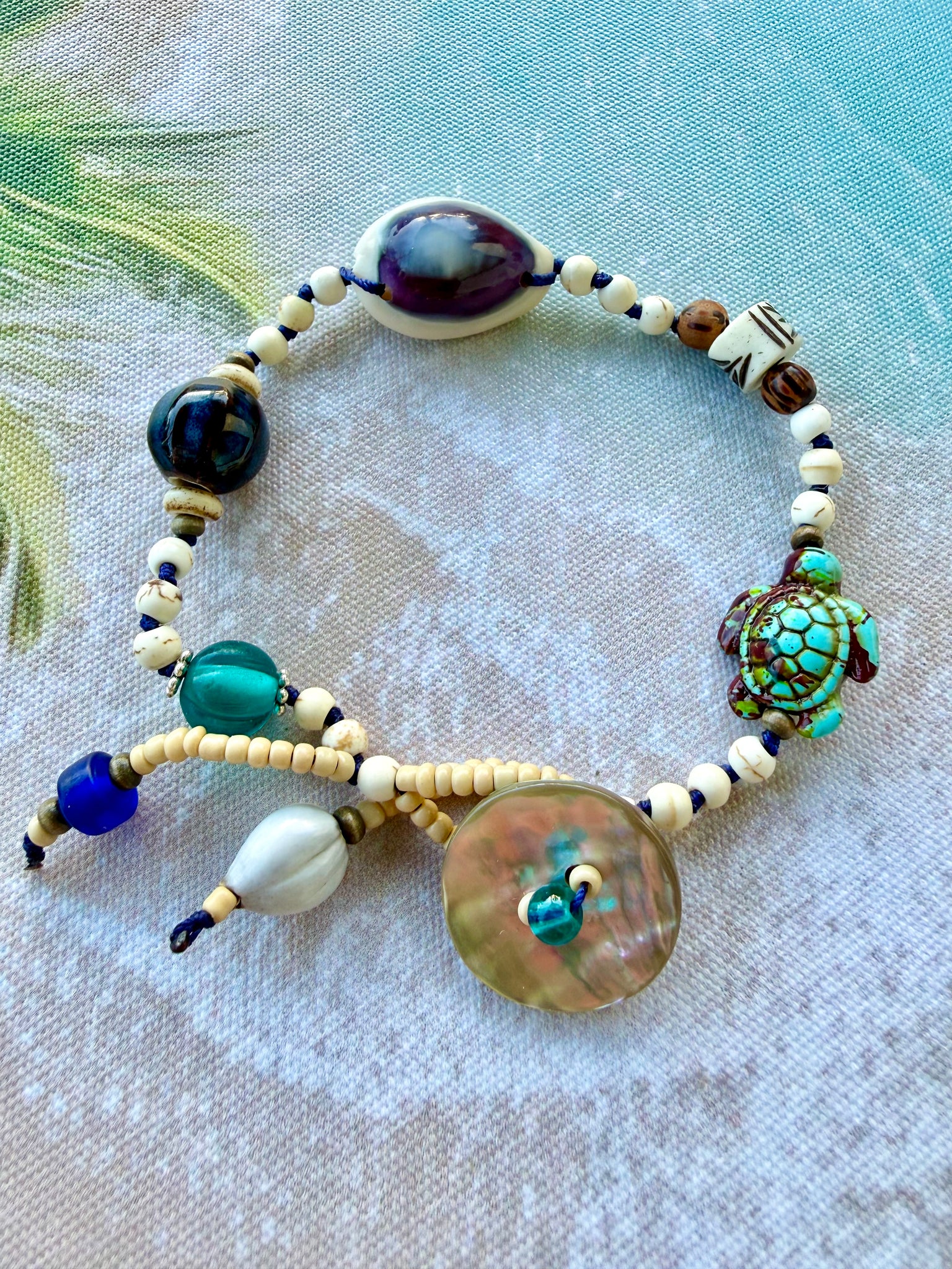 Cowrie Shell Knotted Bracelet