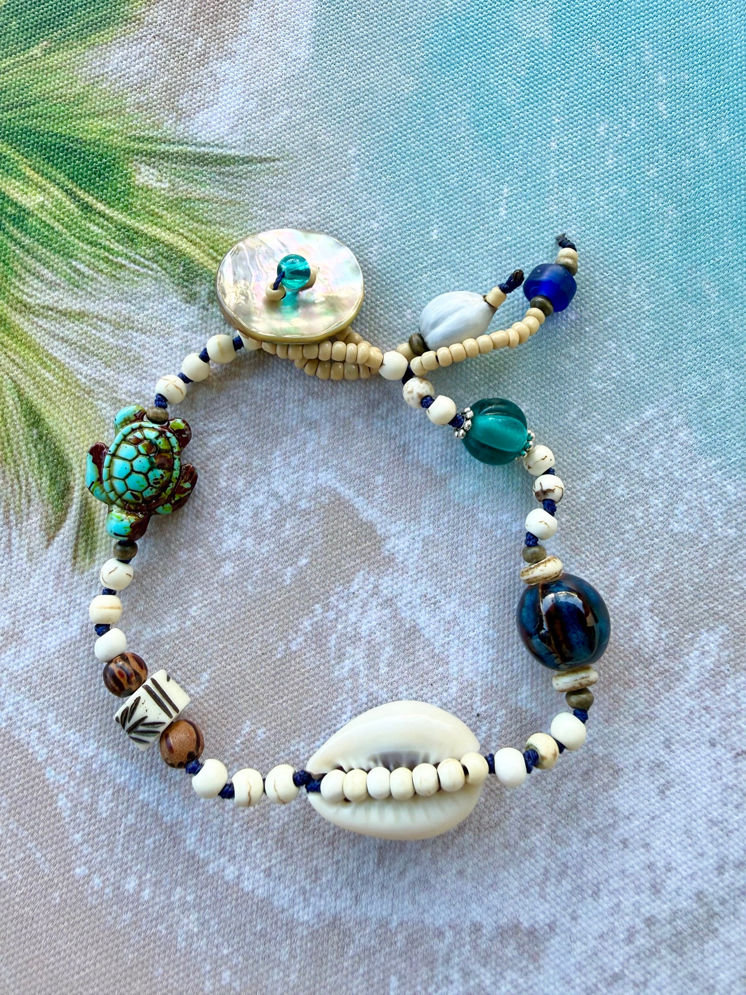 Cowrie Shell Knotted Bracelet