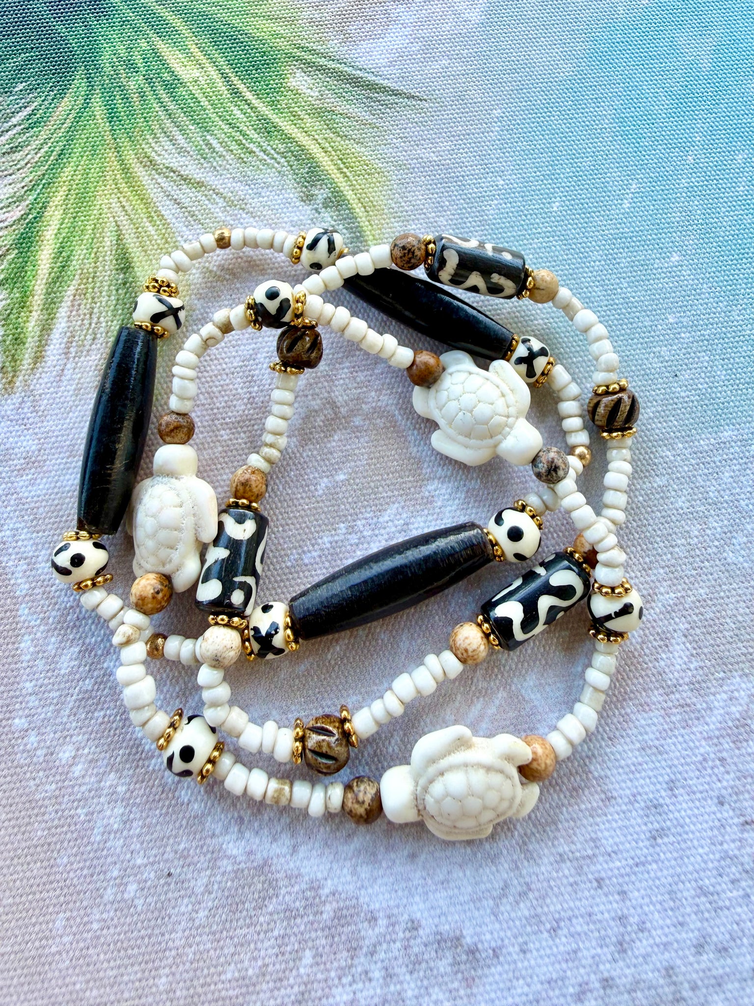 Boho Sea Turtle Bracelet Stack