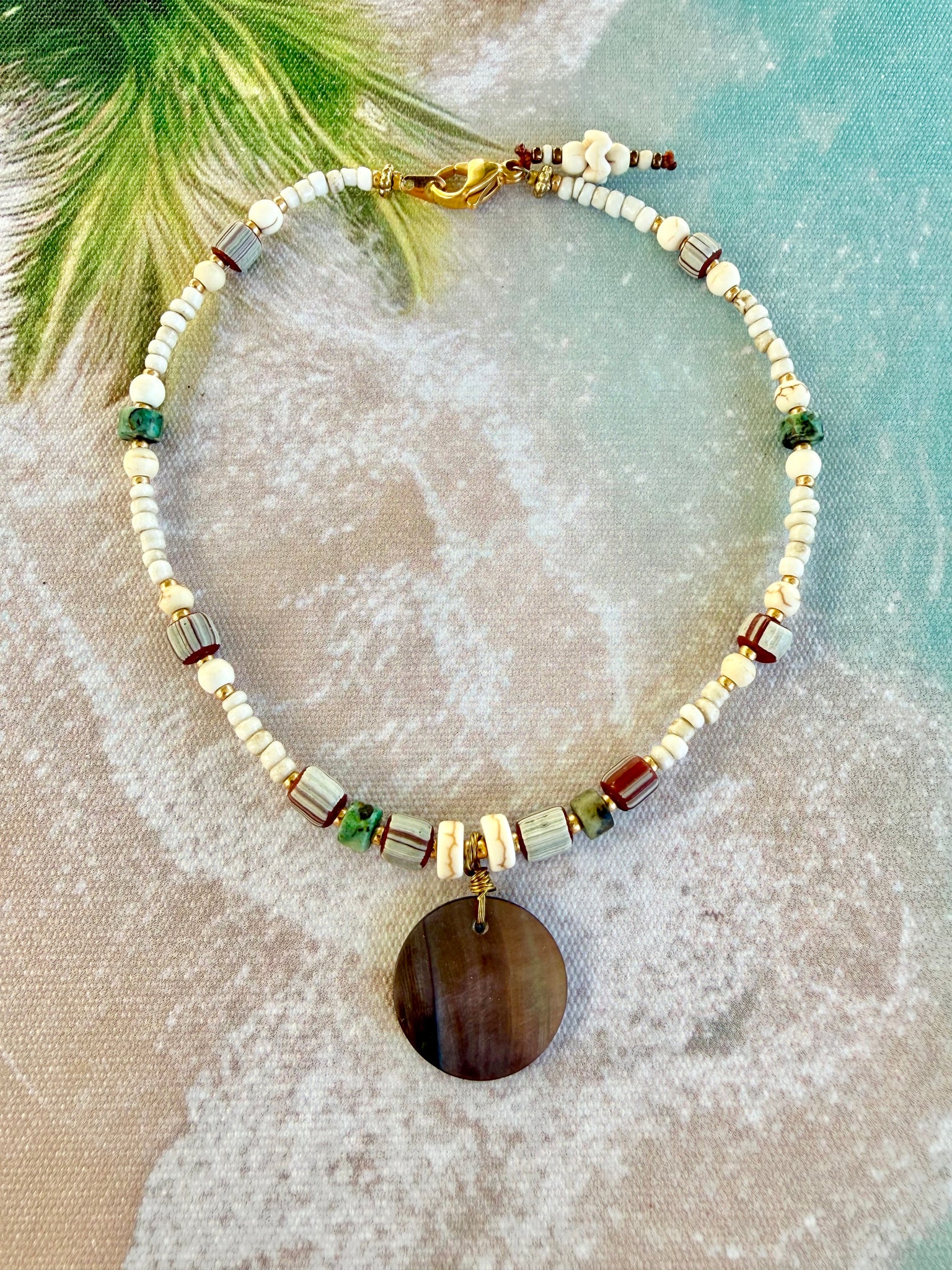 Beachie Boho Seed Bead Bali Anklet