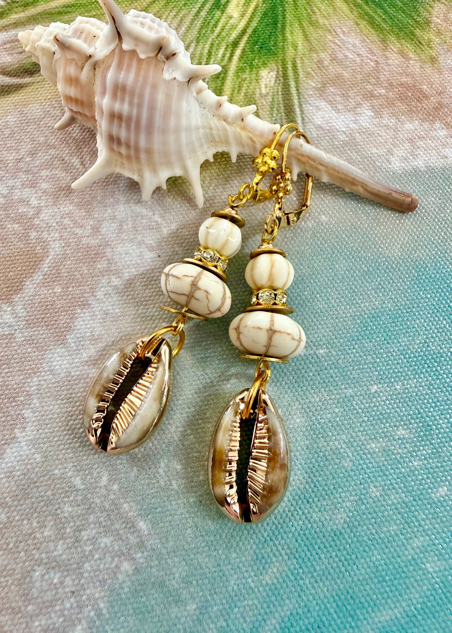 Gold Cowrie Shell Earrings