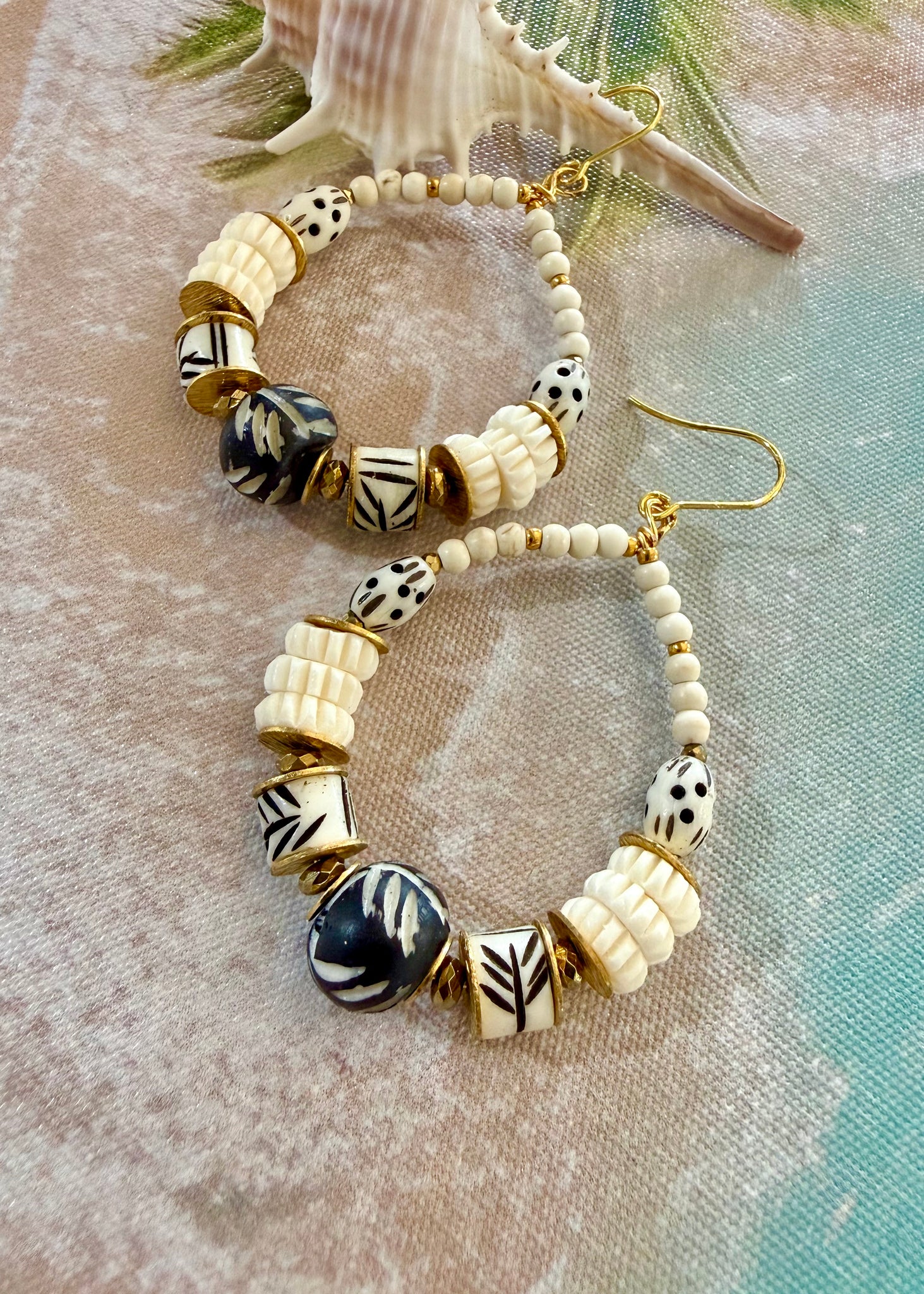 Bali Beach Beaded Earrings