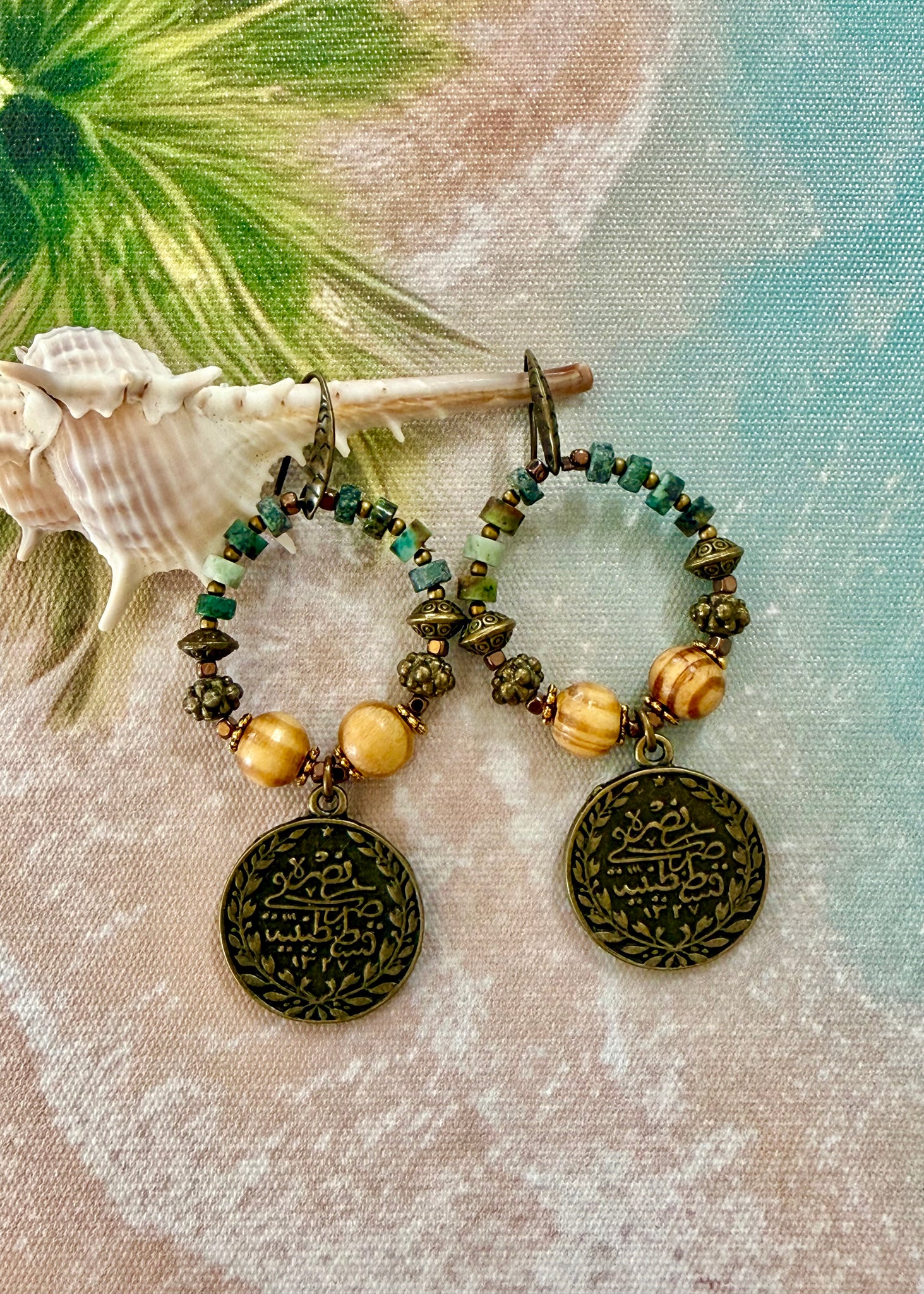 Middle East Vintage Coin Earrings