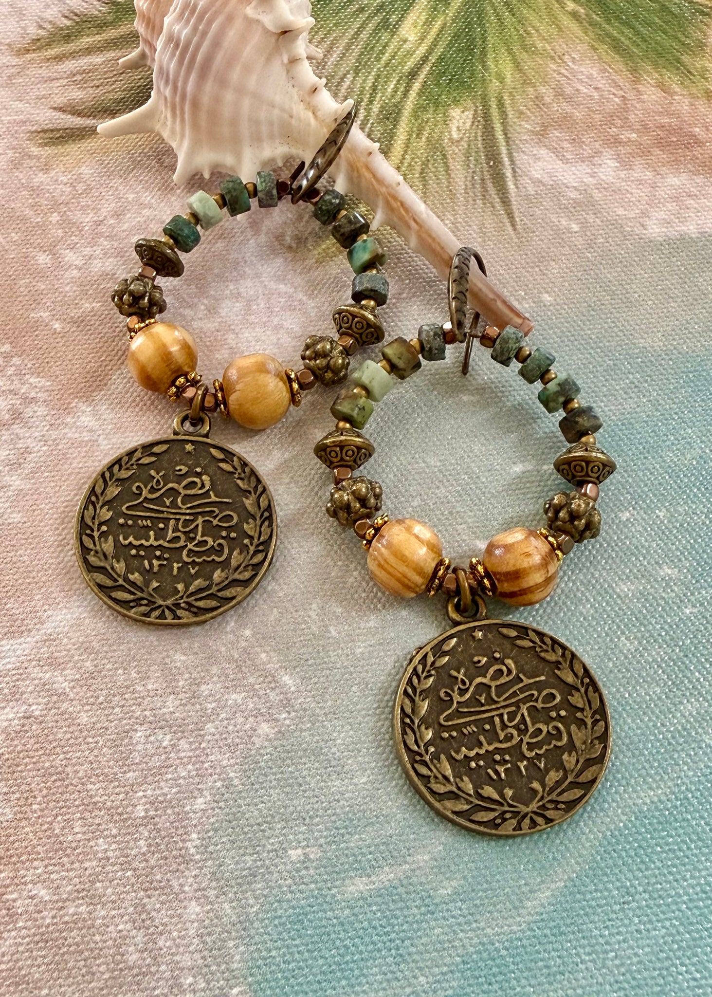 Middle East Vintage Coin Earrings