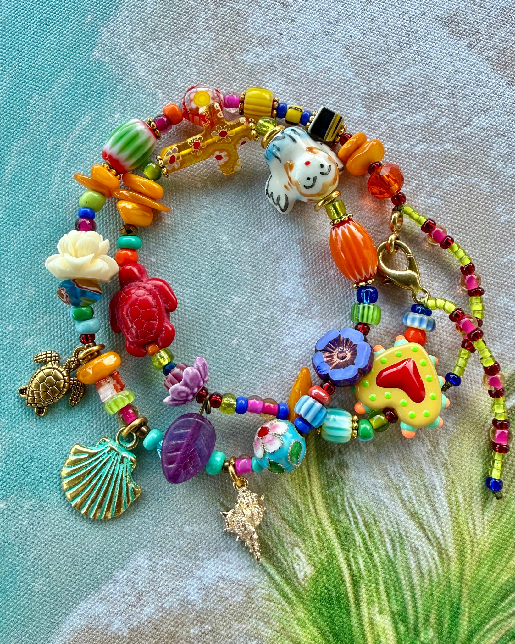 Boho Chic Charm Beaded Bracelet
