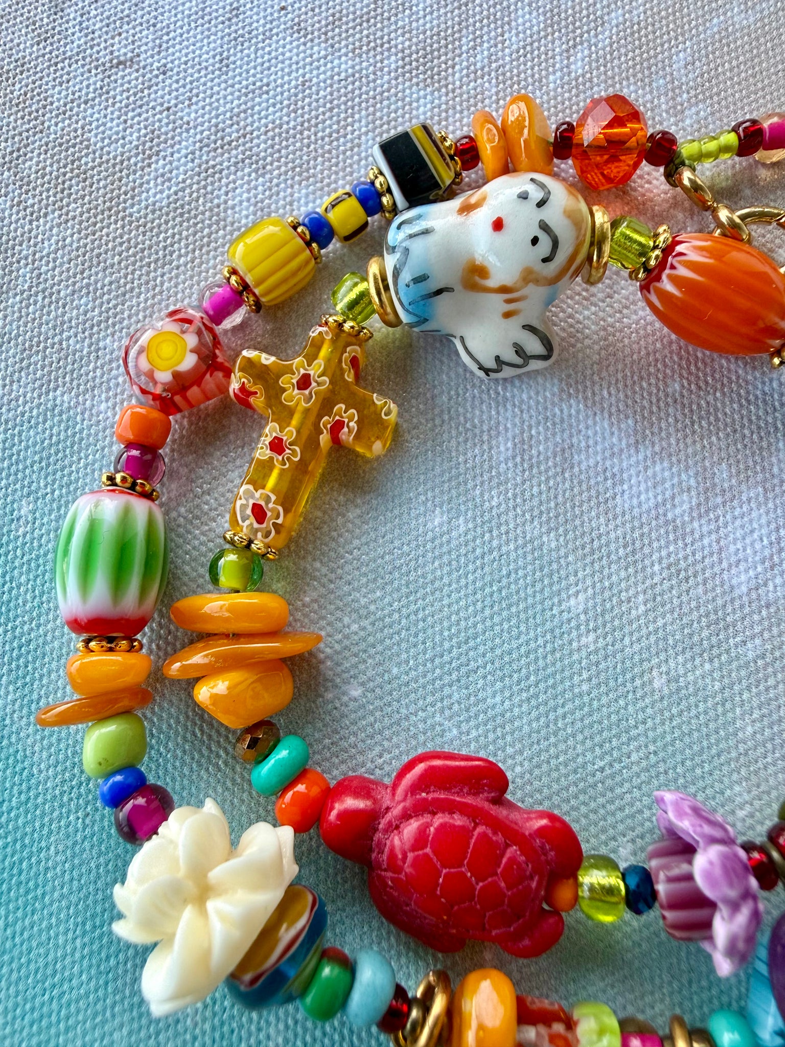 Boho Chic Charm Beaded Bracelet