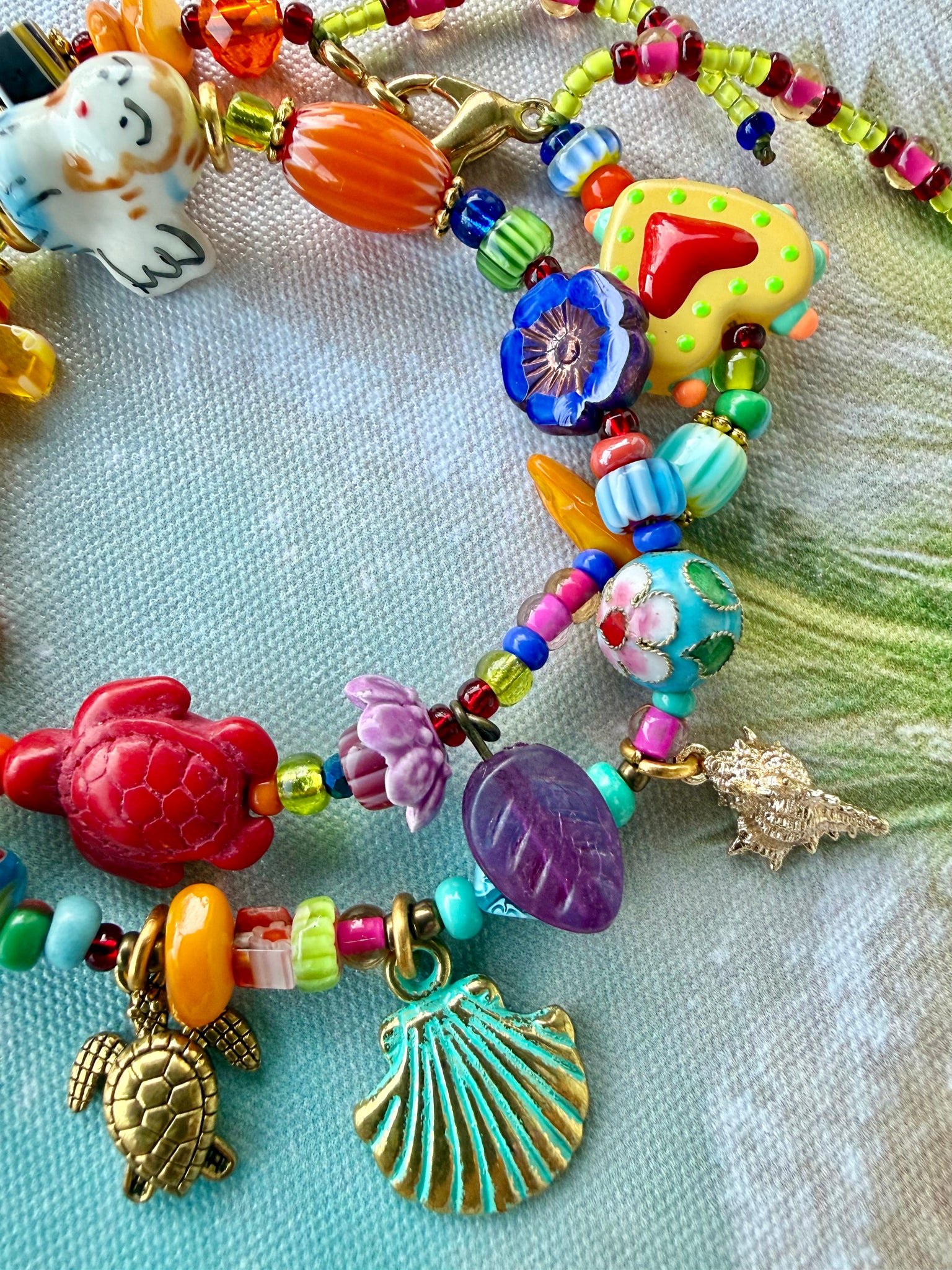 Boho Chic Charm Beaded Bracelet