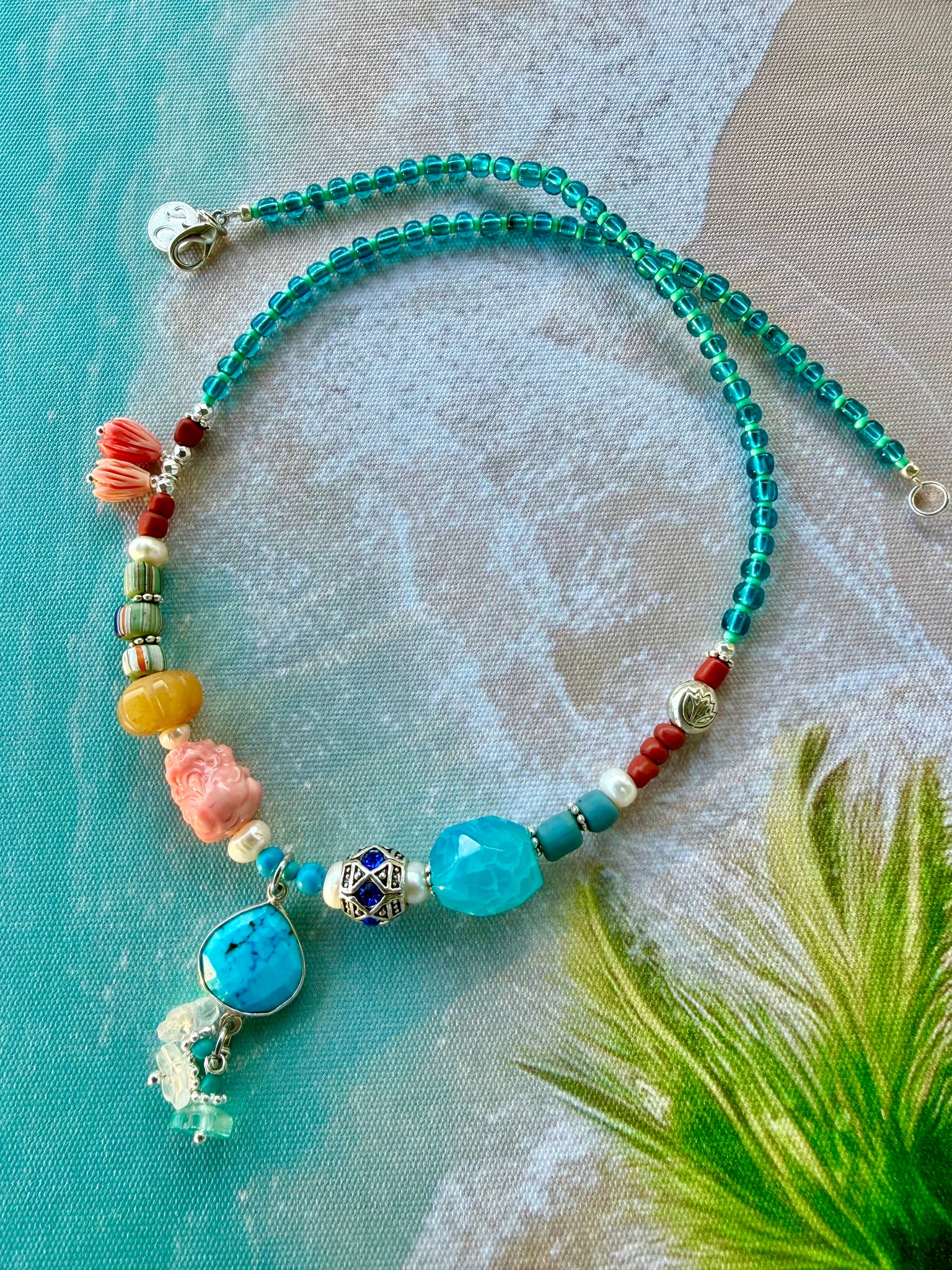 Boho Ocean Beaded Necklace