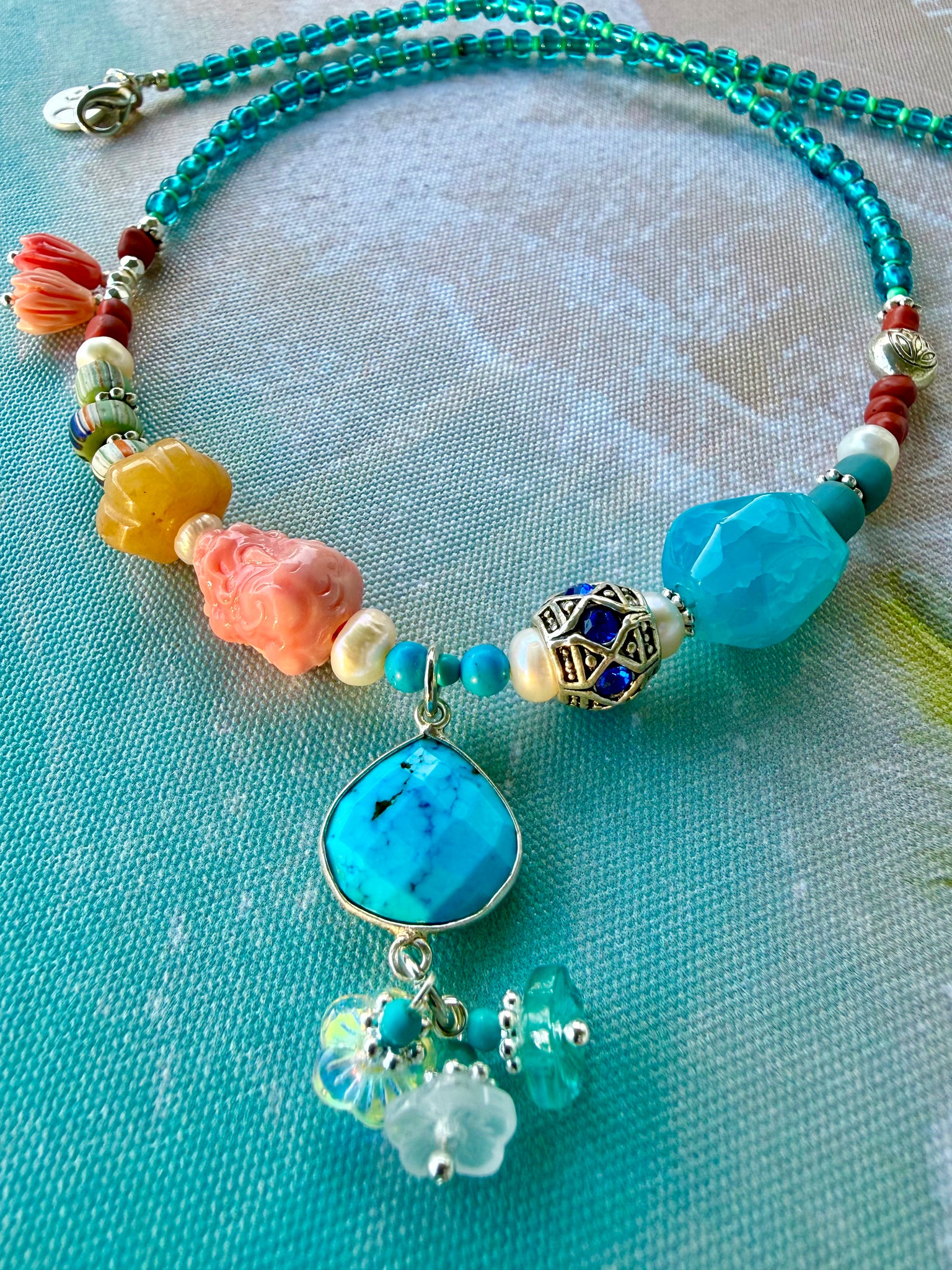 Boho Ocean Beaded Necklace
