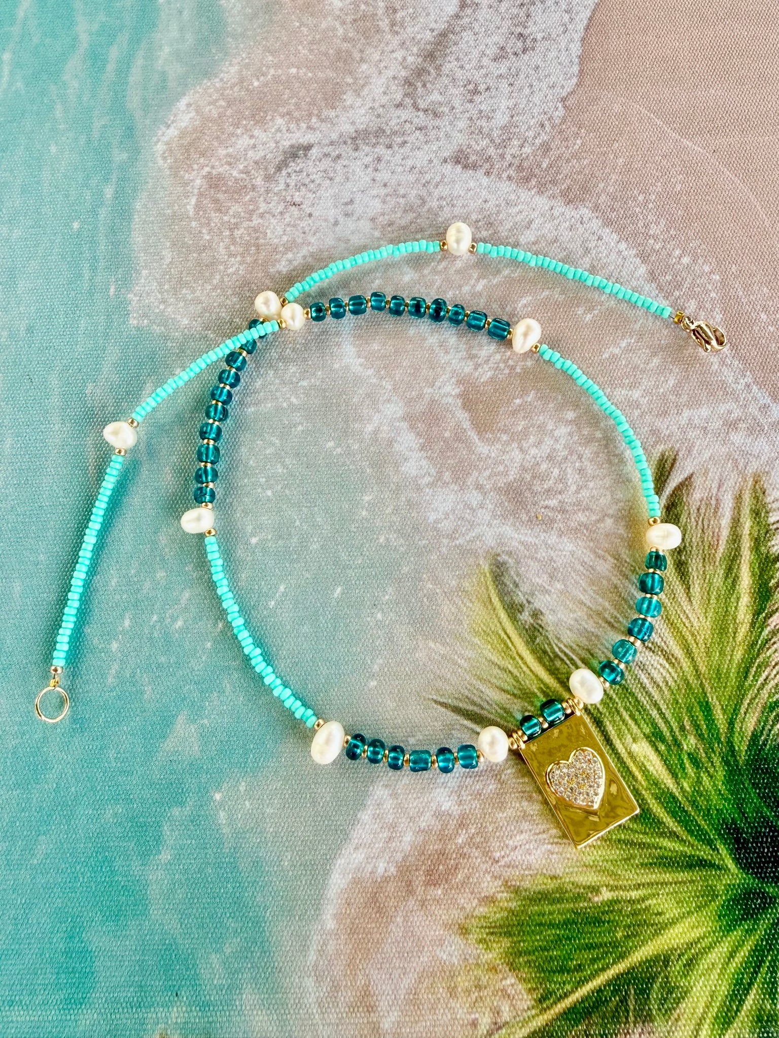 Heart Seed Bead Necklace