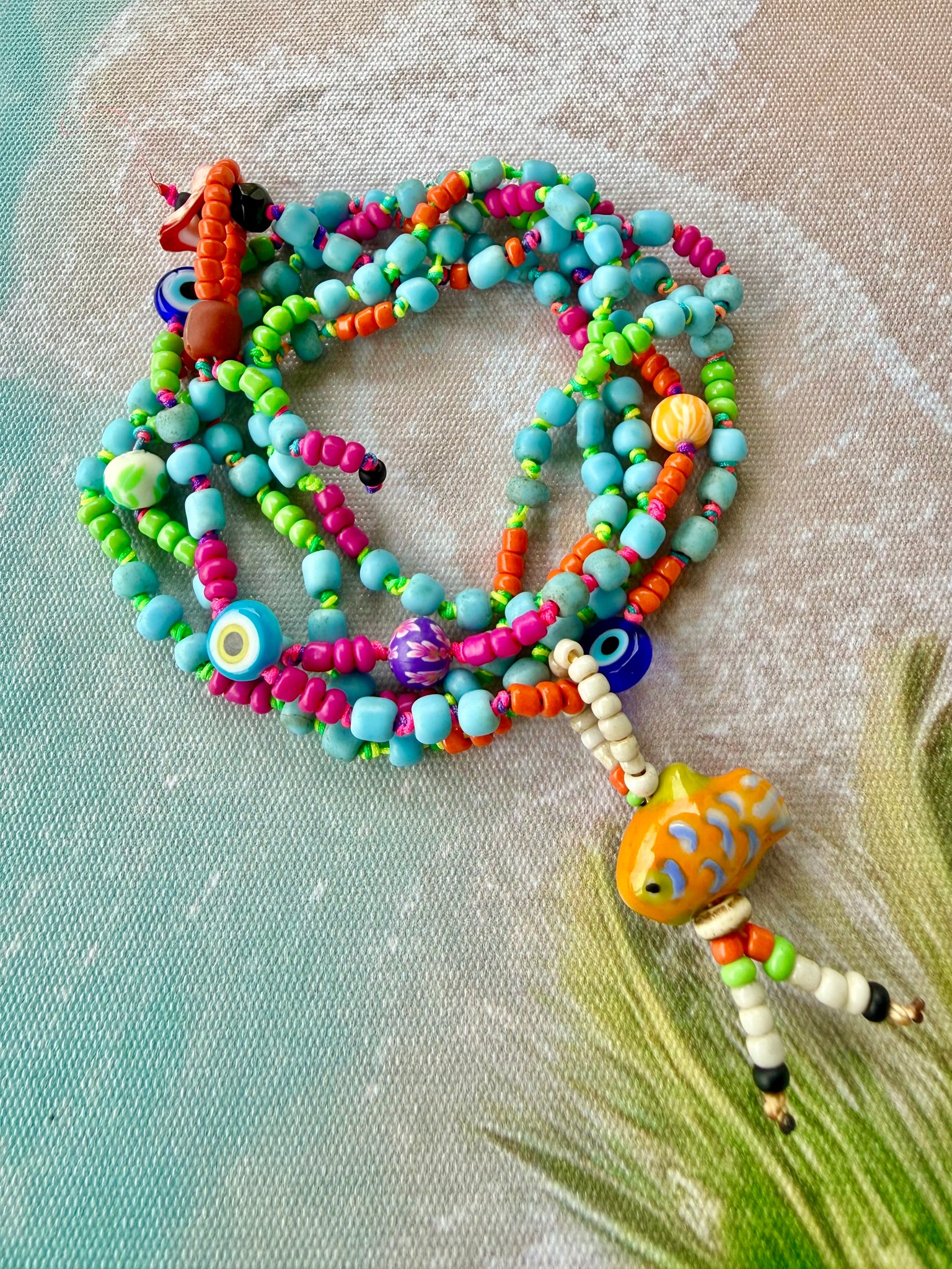 Coloured Boho Wrap Bracelet