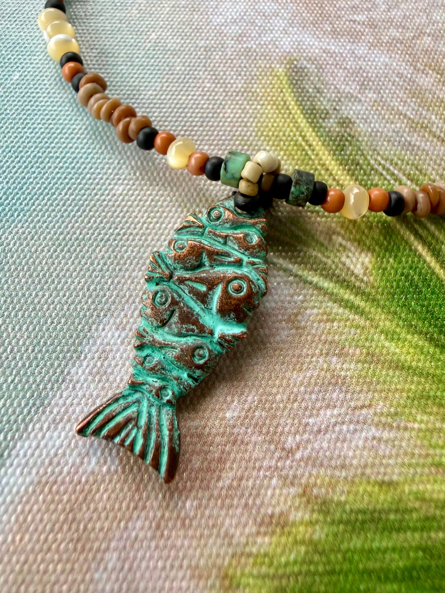Ocean Shell Brass Fish Anklet