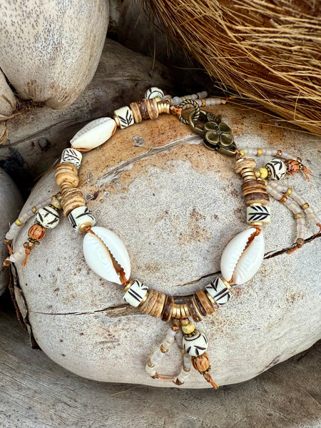 Zanzibar Cowrie Shell Tribal Bracelet