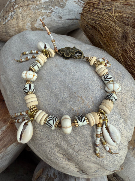 Hawaii Cowrie Shell Island Tribal Bracelet