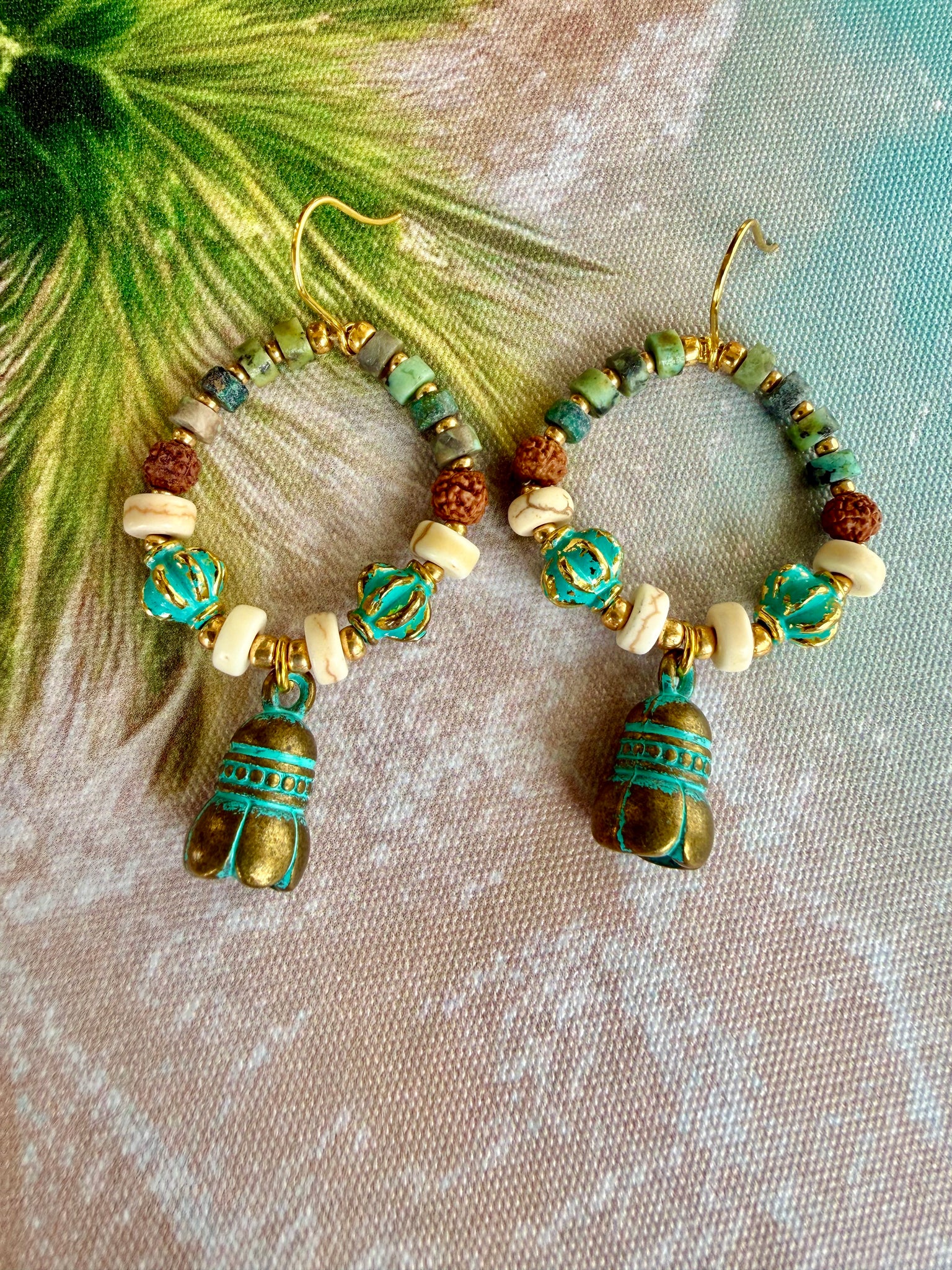 Sea Gypsy Bell Hoop Earrings