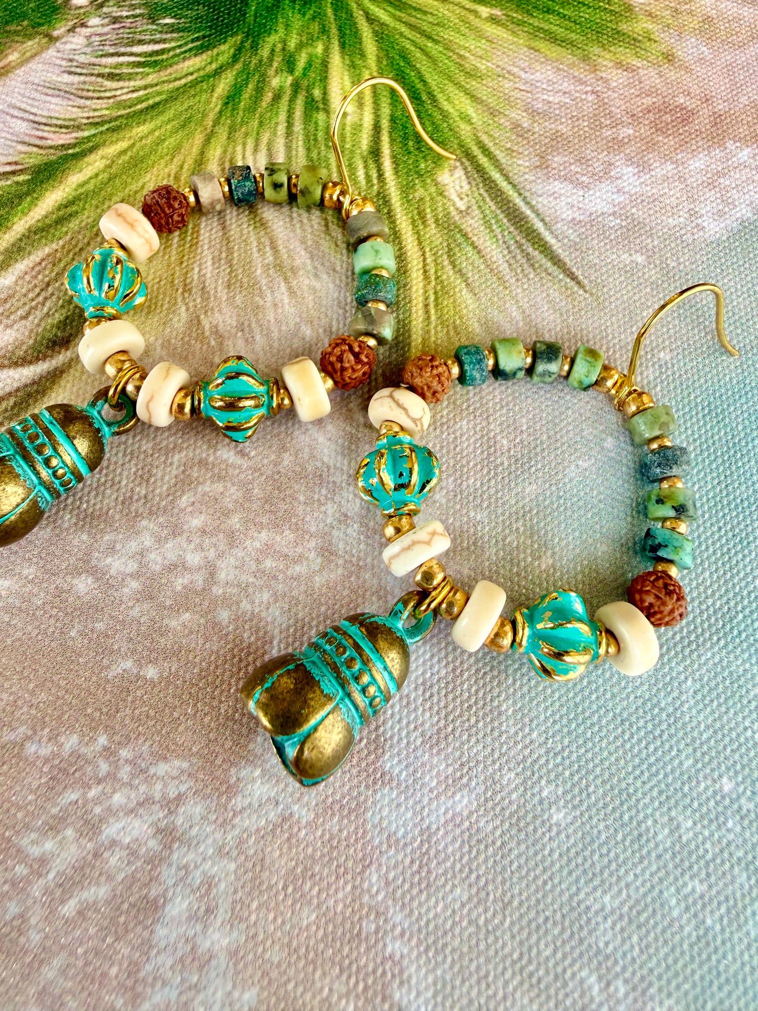 Sea Gypsy Bell Hoop Earrings