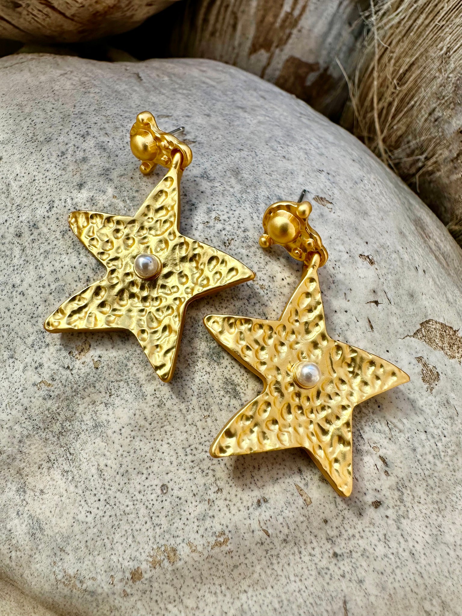 Gold Boho Star Earrings